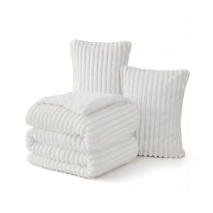 Striped Flannel Comforter Set
