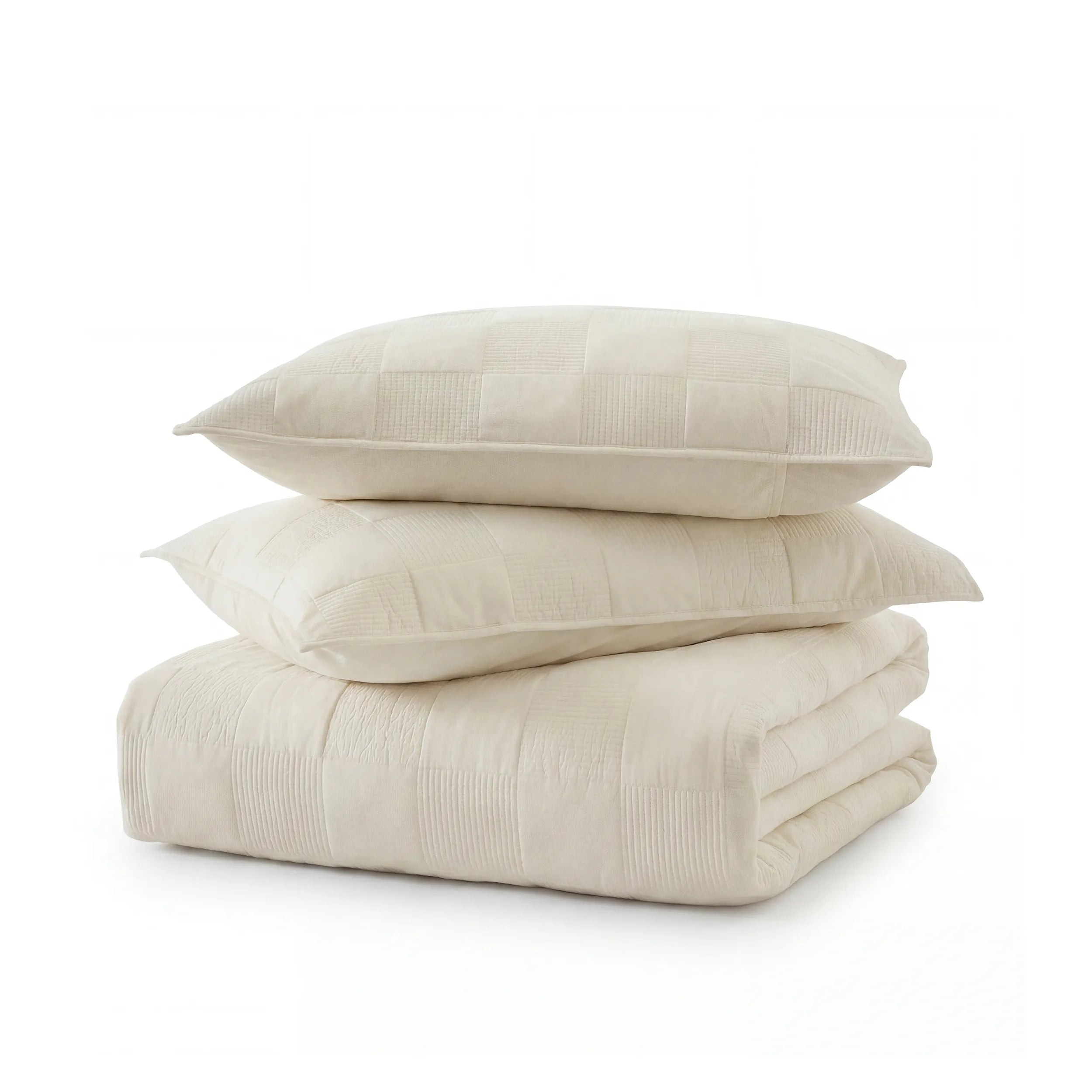 Cotton Checkered Quilted Set - Image 7