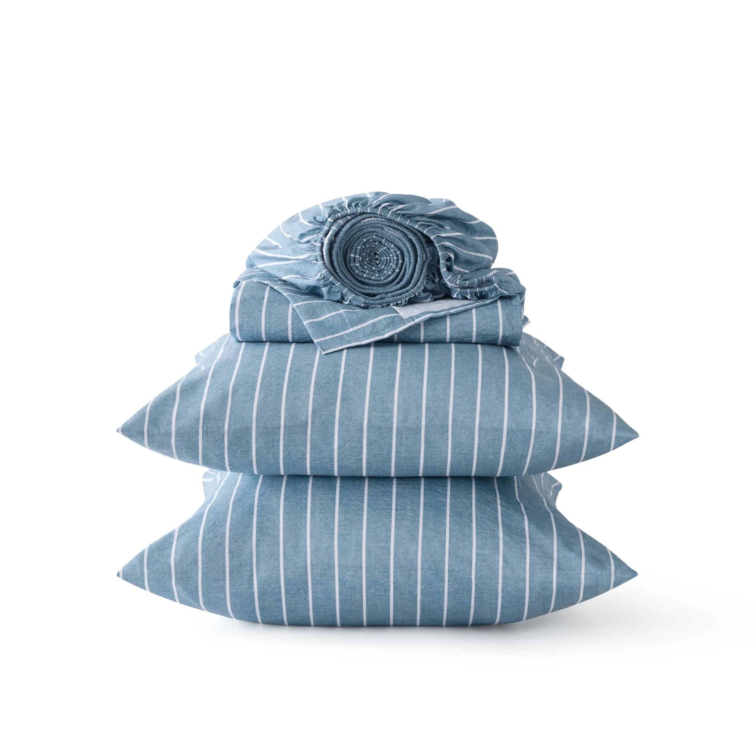 Cotton-Like Striped Sheet Sets - Image 19