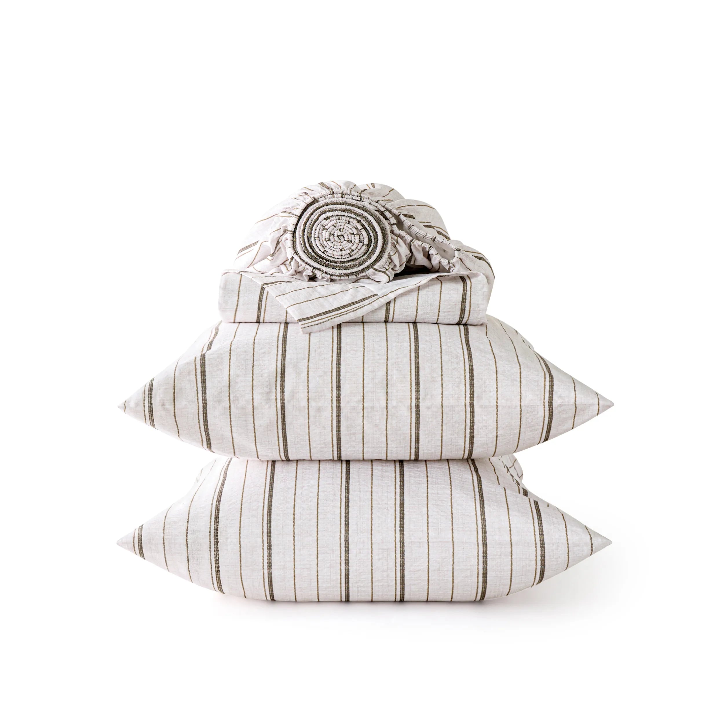 Cotton-Like Striped Sheet Sets - Image 25
