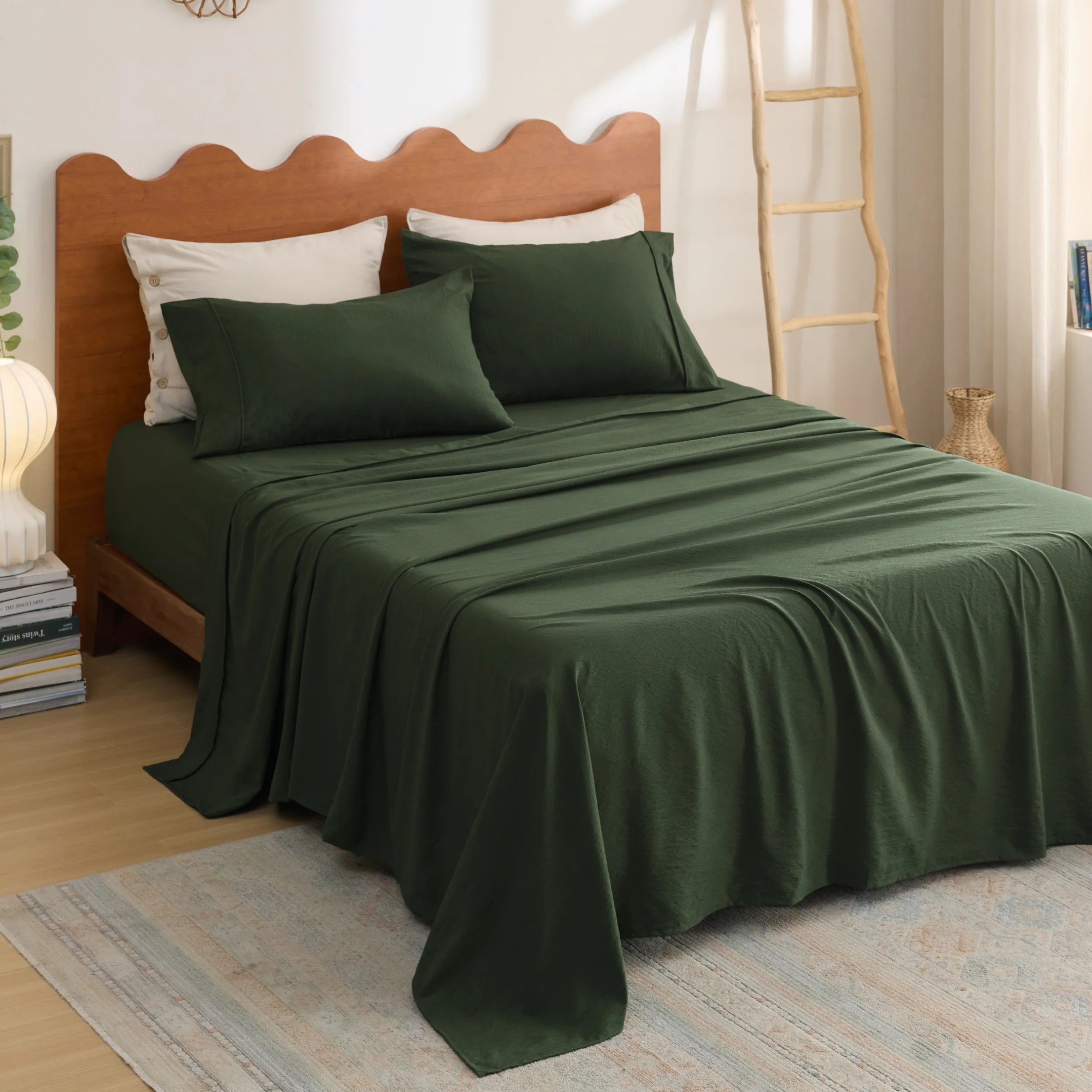 Cotton-Like Striped Sheet Sets - Image 14