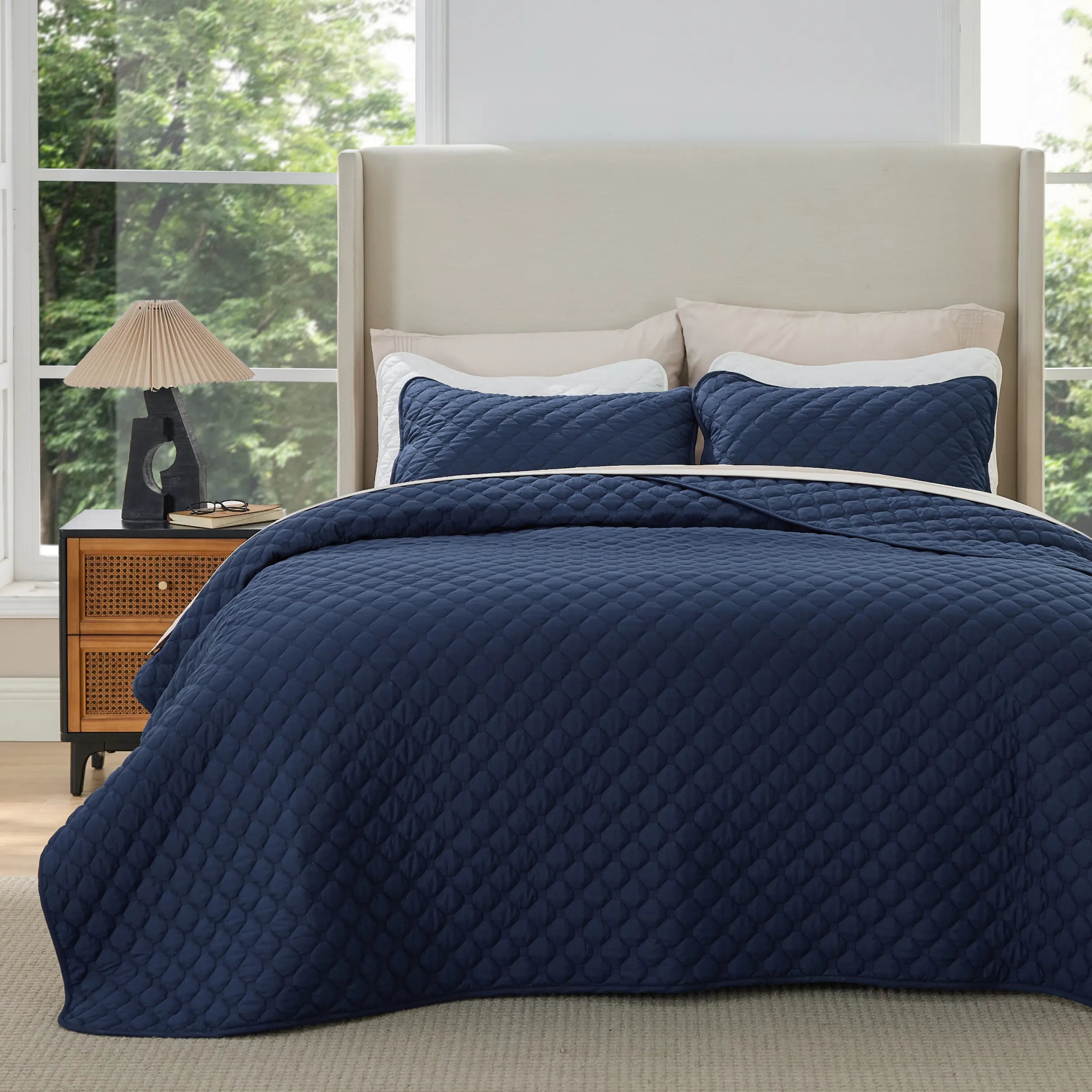 Classic Honeycomb Quilt Set - Image 14