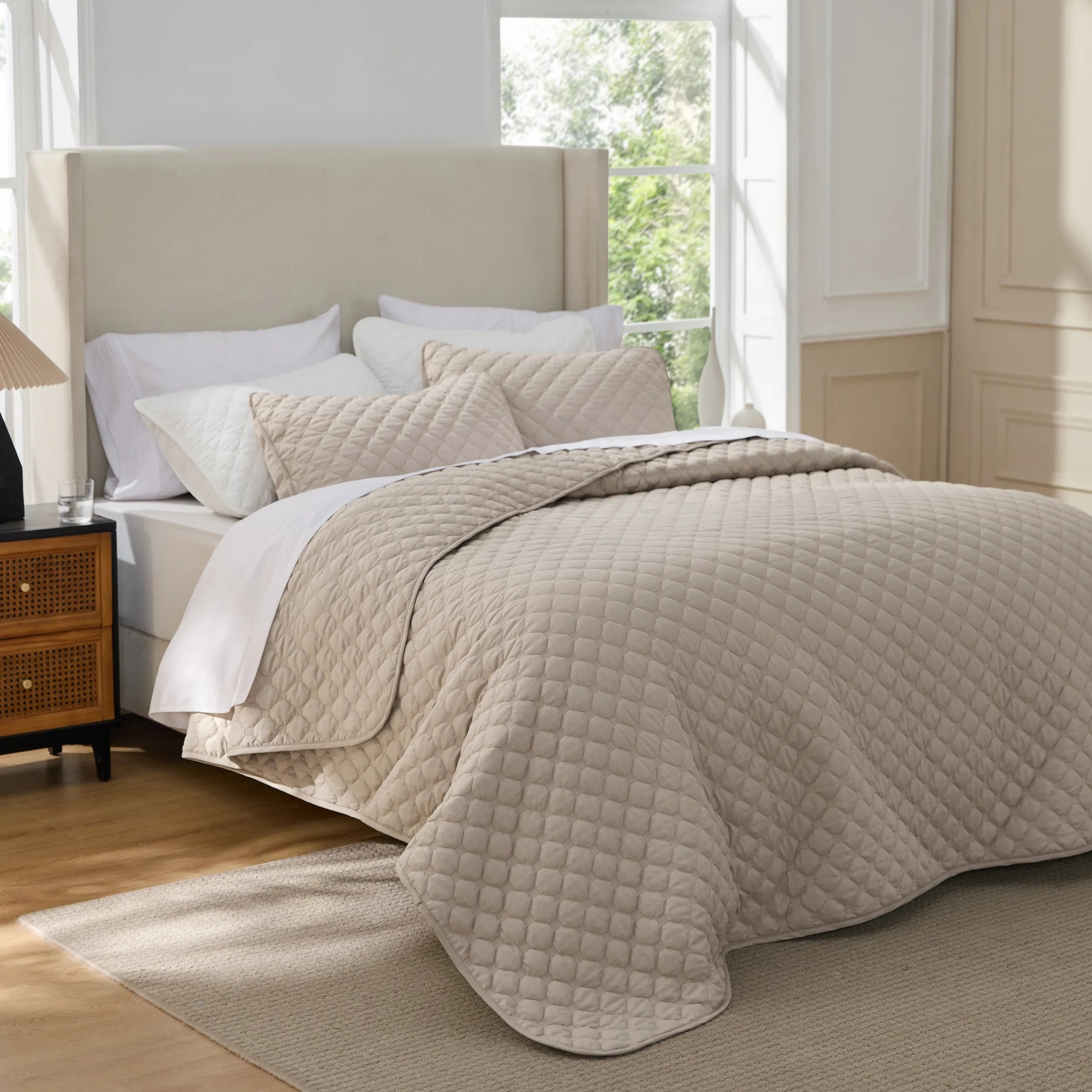 Classic Honeycomb Quilt Set - Image 3