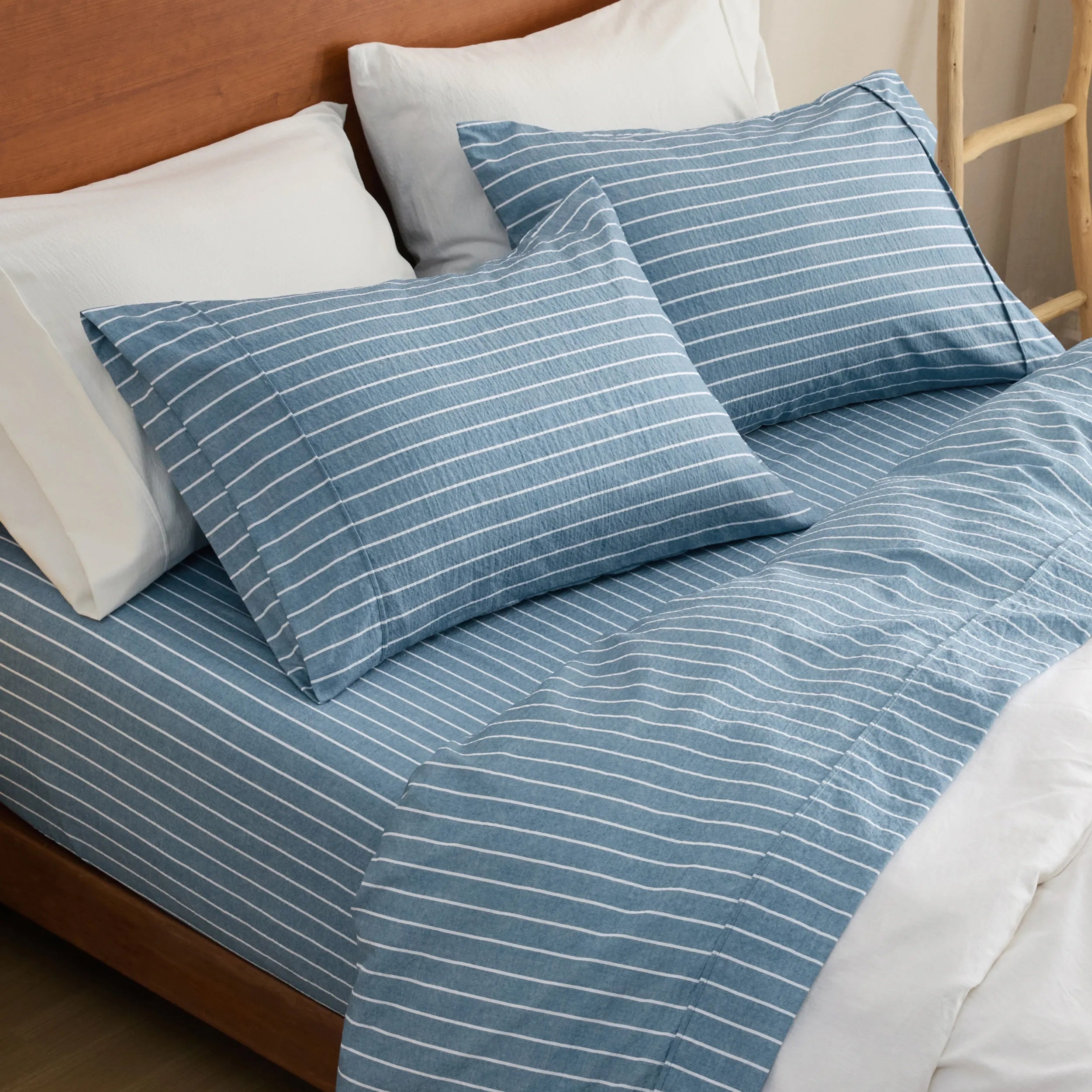 Cotton-Like Striped Sheet Sets - Image 21