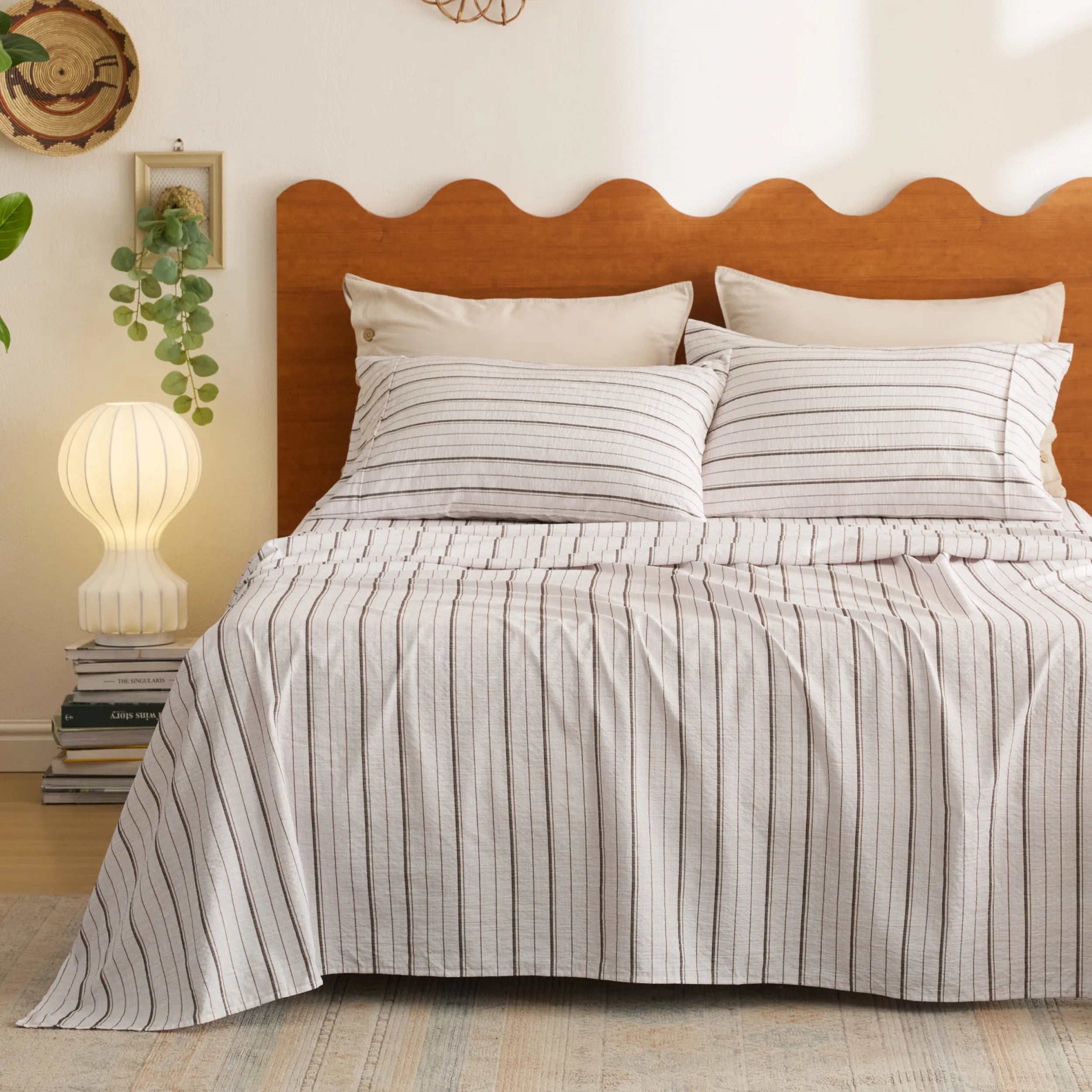 Cotton-Like Striped Sheet Sets - Image 28