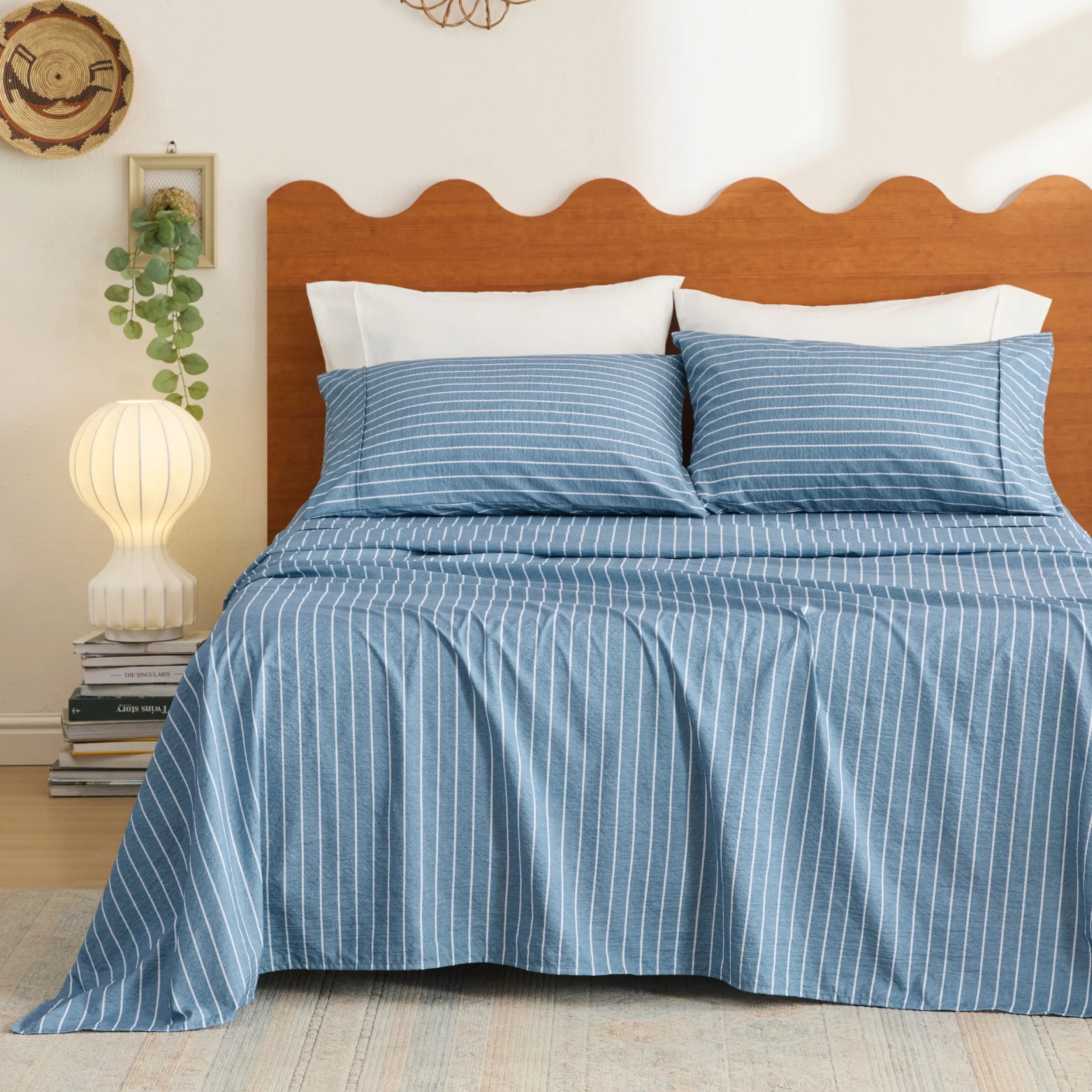 Cotton-Like Striped Sheet Sets - Image 22