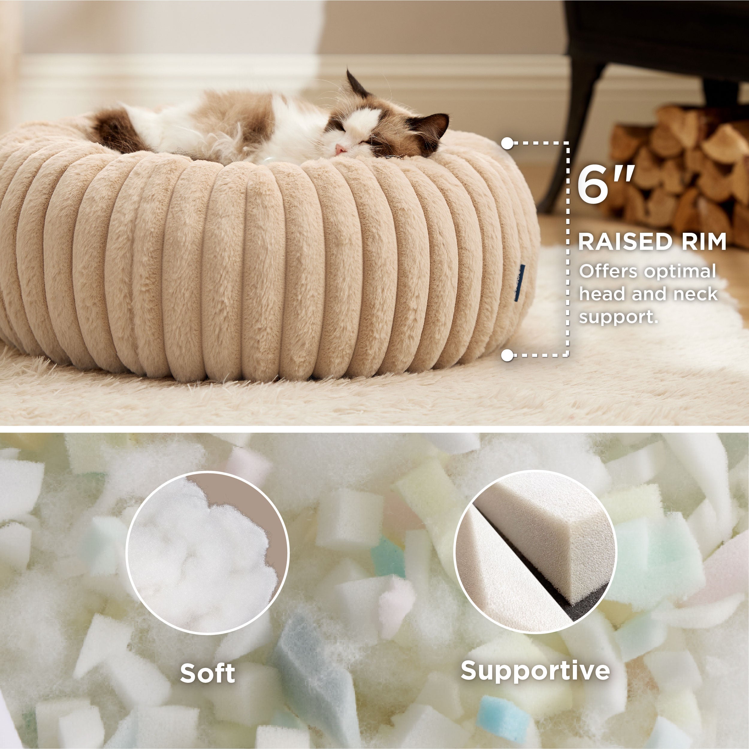 ComfyFleece Donut Dog Bed - Image 19