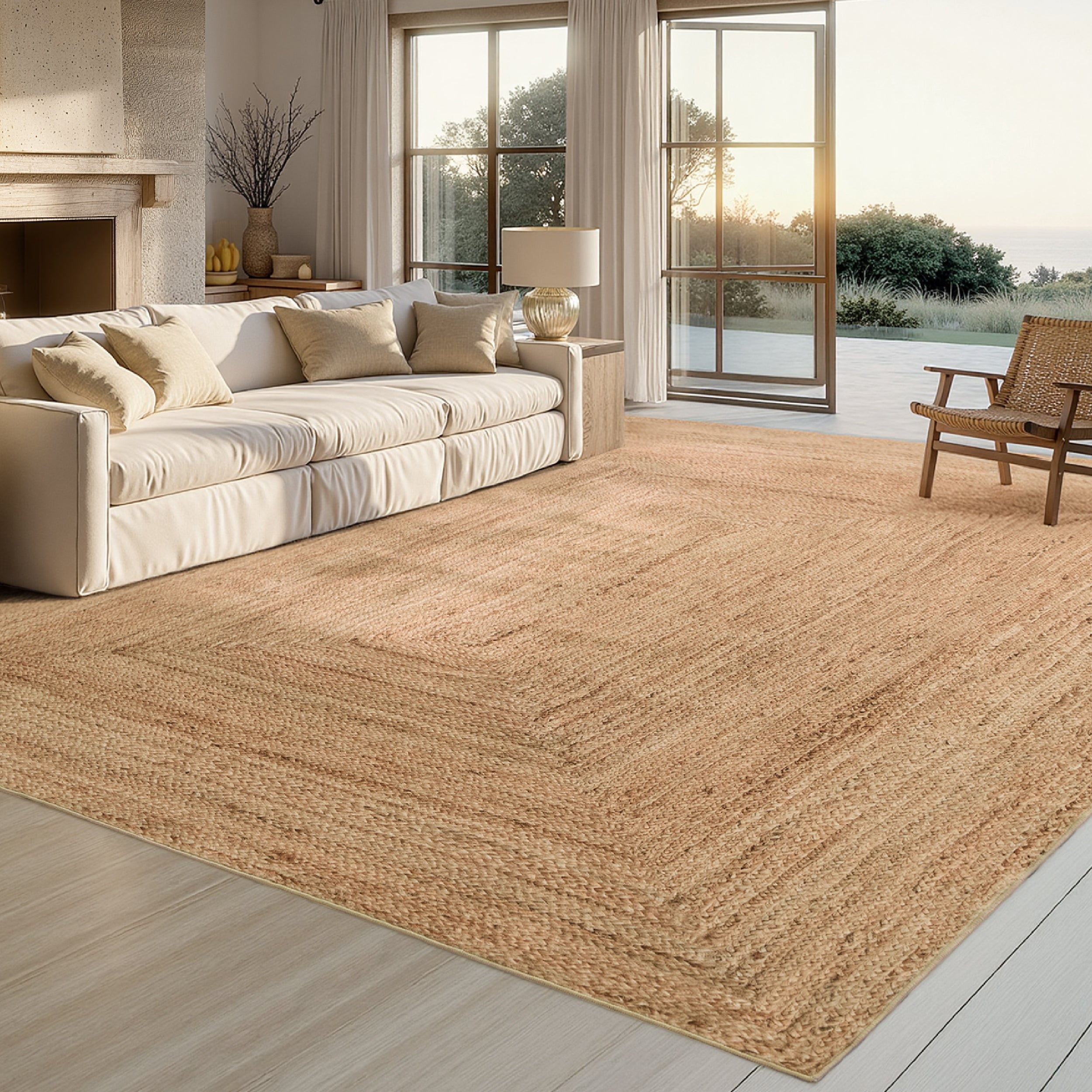 Faux Cashmere Jute-Look Area Rug - Image 3
