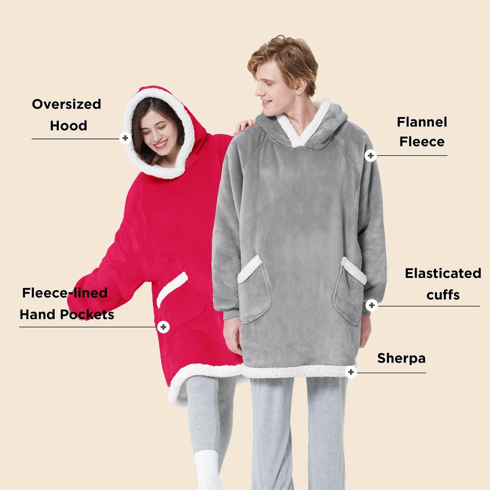 Sherpa Fleece Blanket Hoodie - Image 13