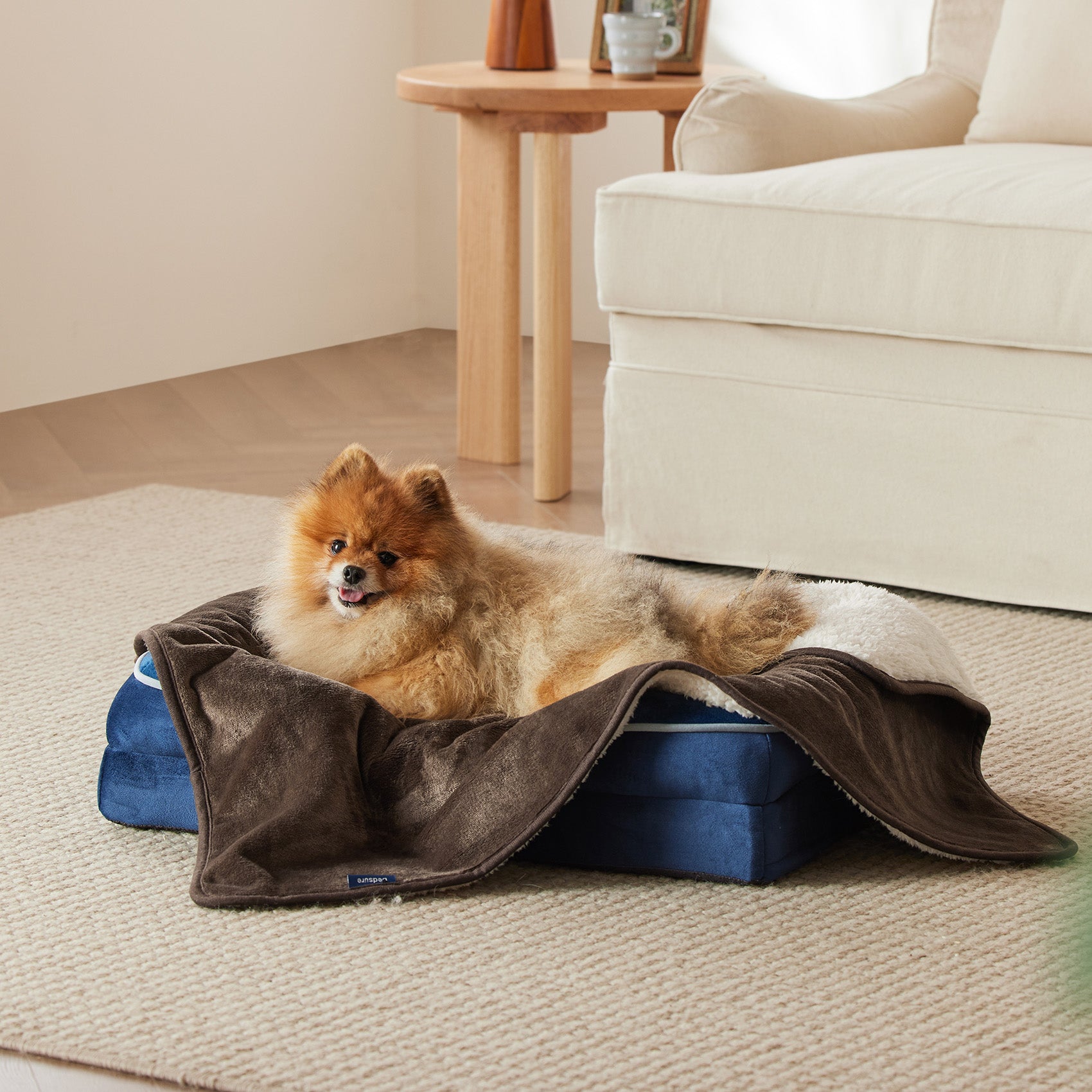 Reversible Sherpa and Microfiber Fleece Dog Blanket - Image 20