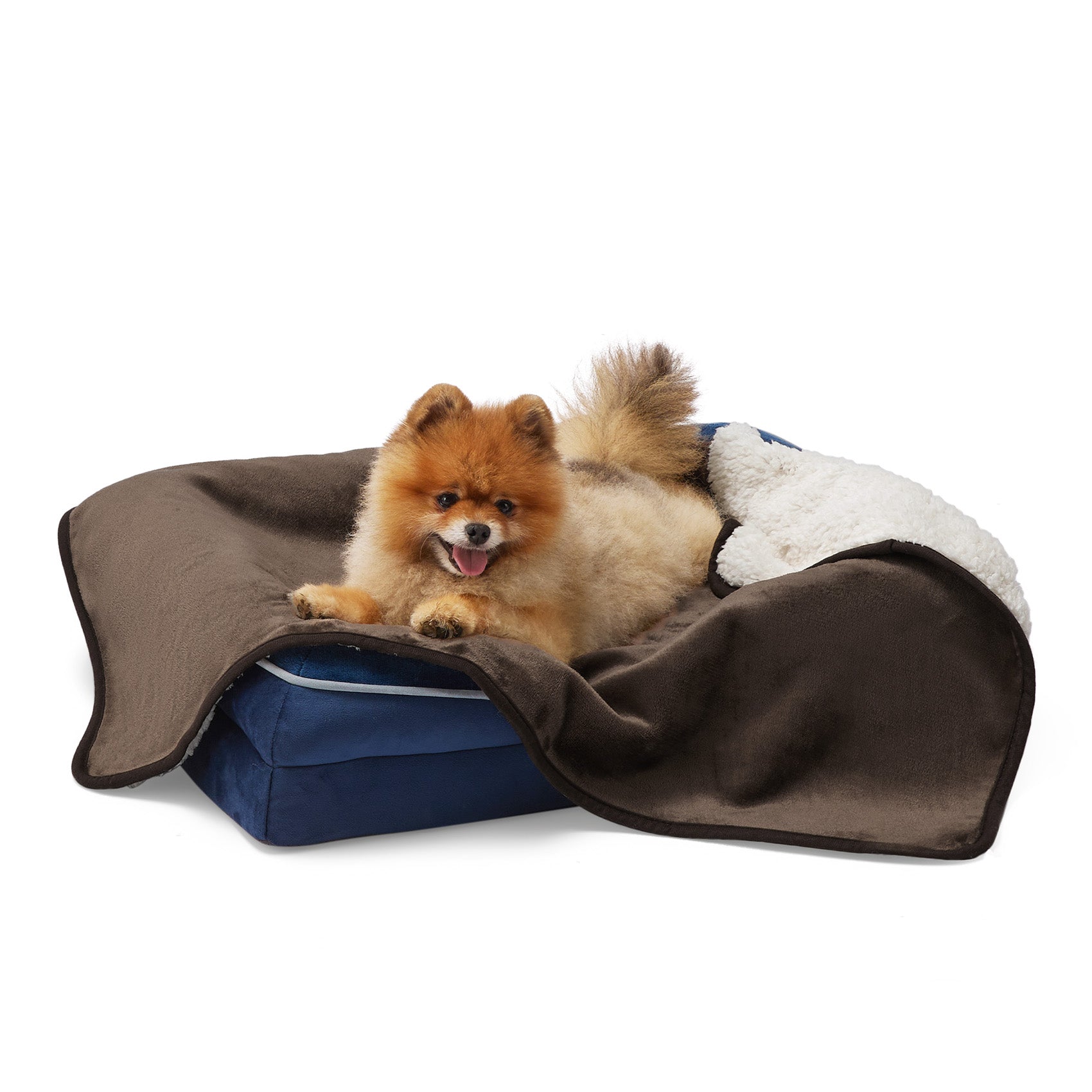 Reversible Sherpa and Microfiber Fleece Dog Blanket - Image 21