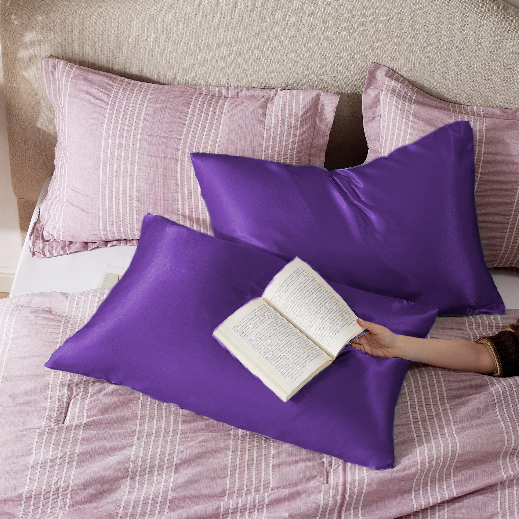 Solid Satin Pillowcase - Image 15