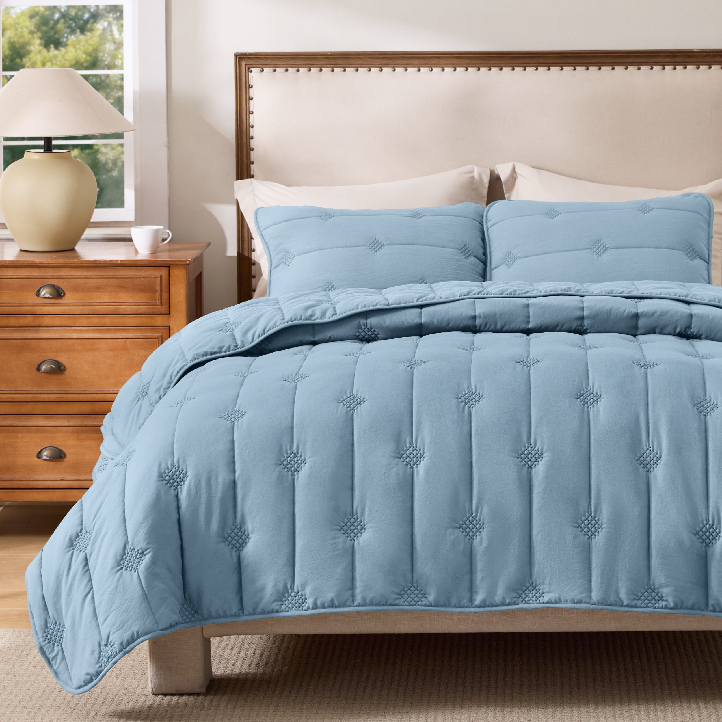 Prewashed Diamond Quilt Set - Image 20