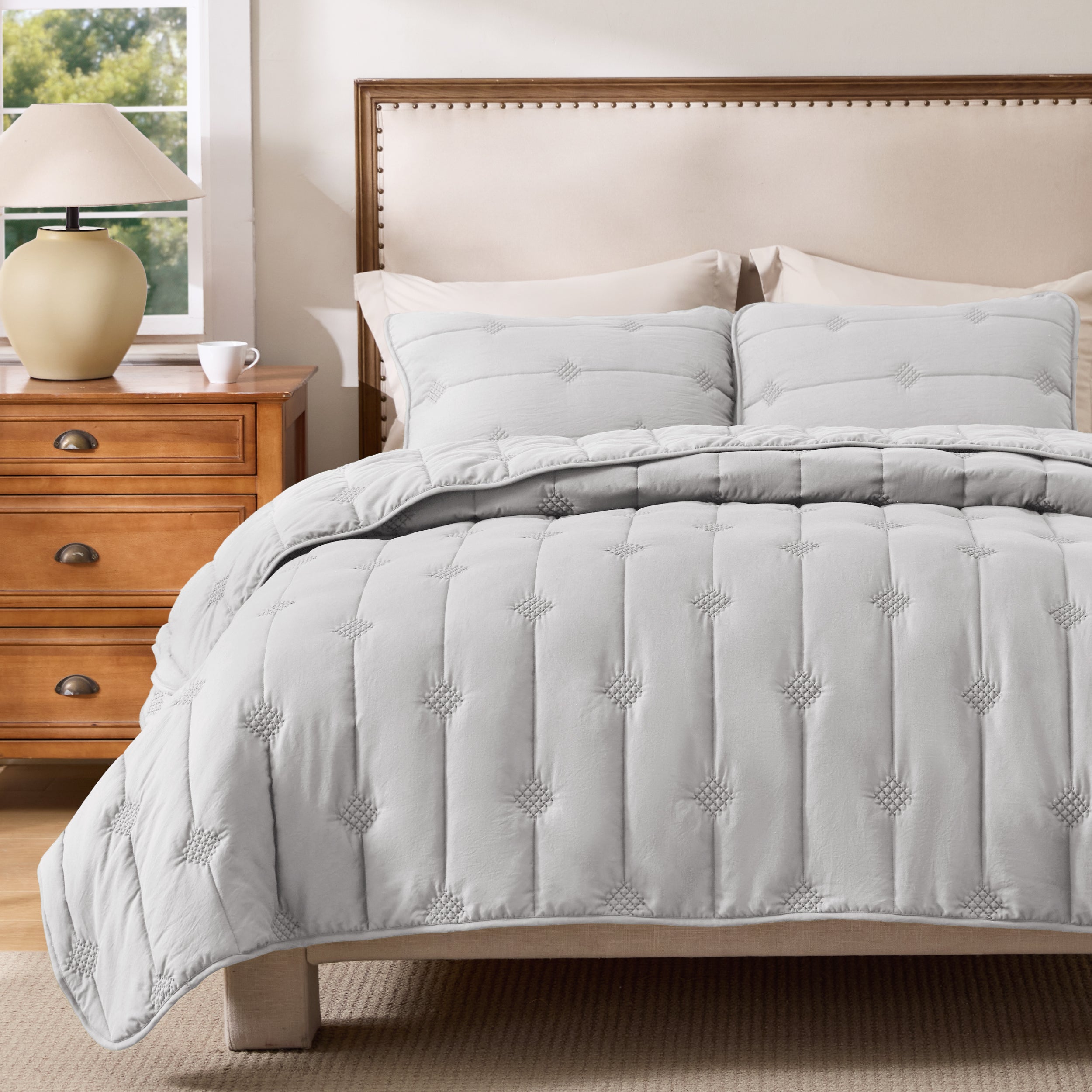 Prewashed Diamond Quilt Set - Image 8