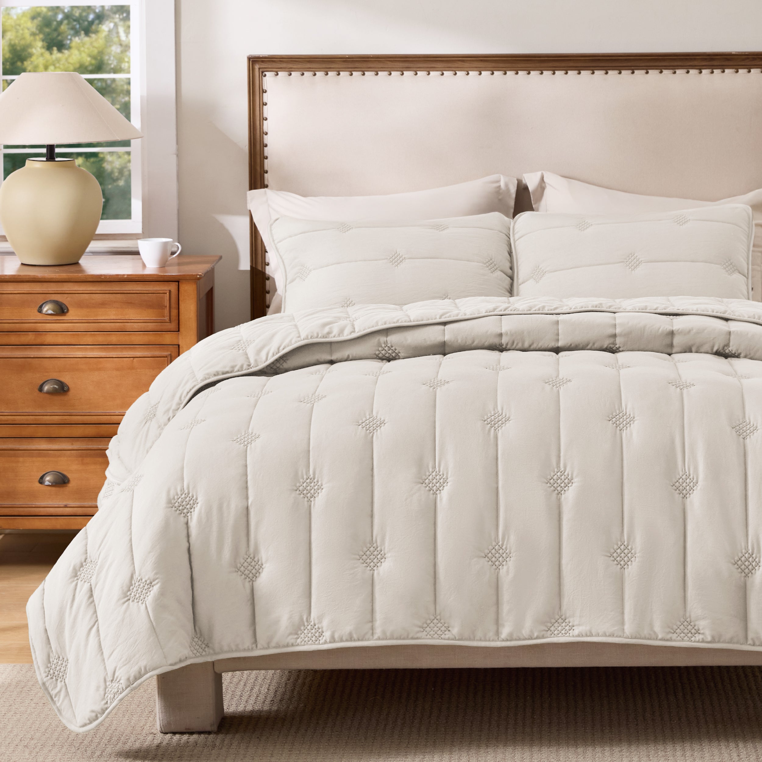 Prewashed Diamond Quilt Set - Image 14