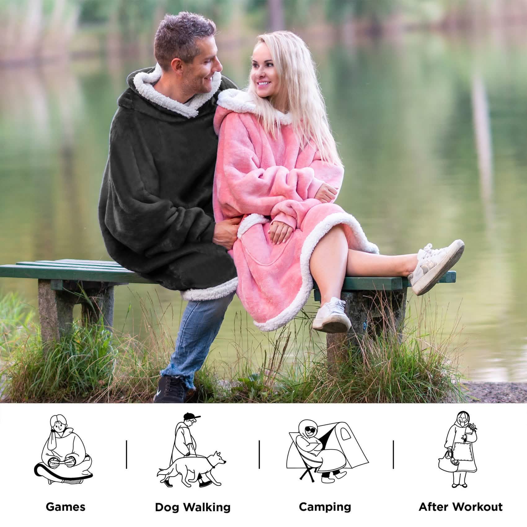 Sherpa Fleece Blanket Hoodie - Image 30