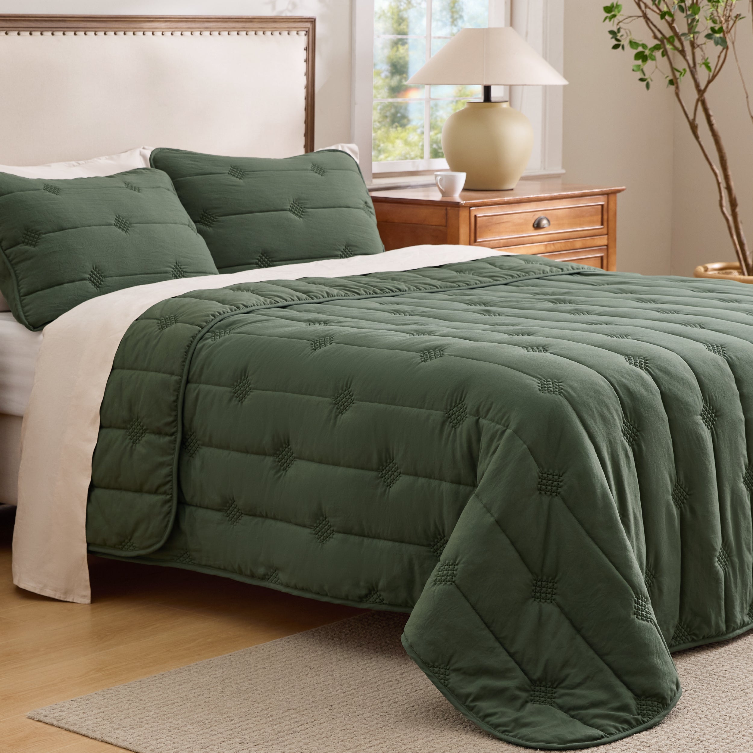 Prewashed Diamond Quilt Set - Image 3