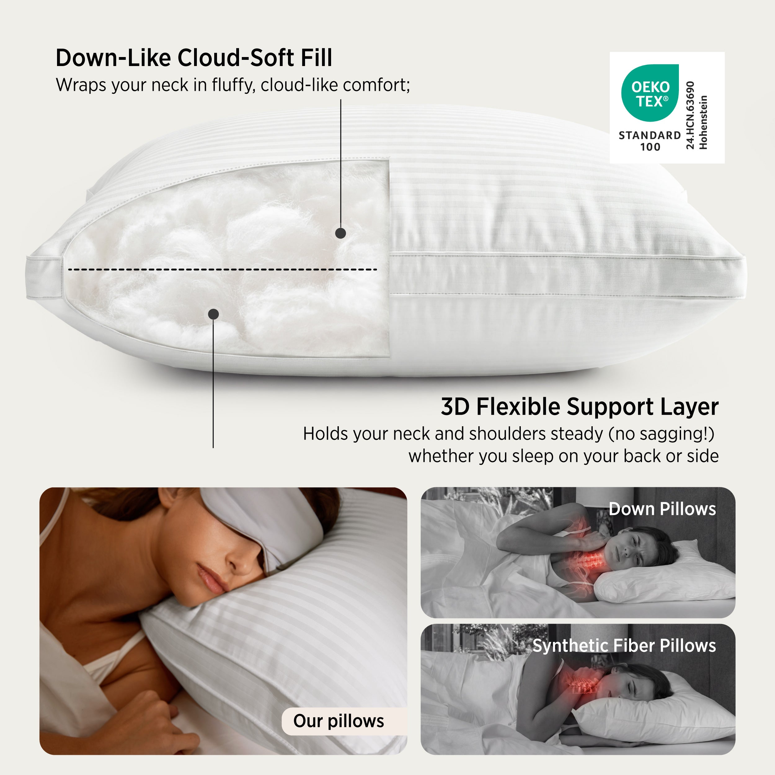 PureWoven CottonCloud Luxury Hotel Pillow - Image 7