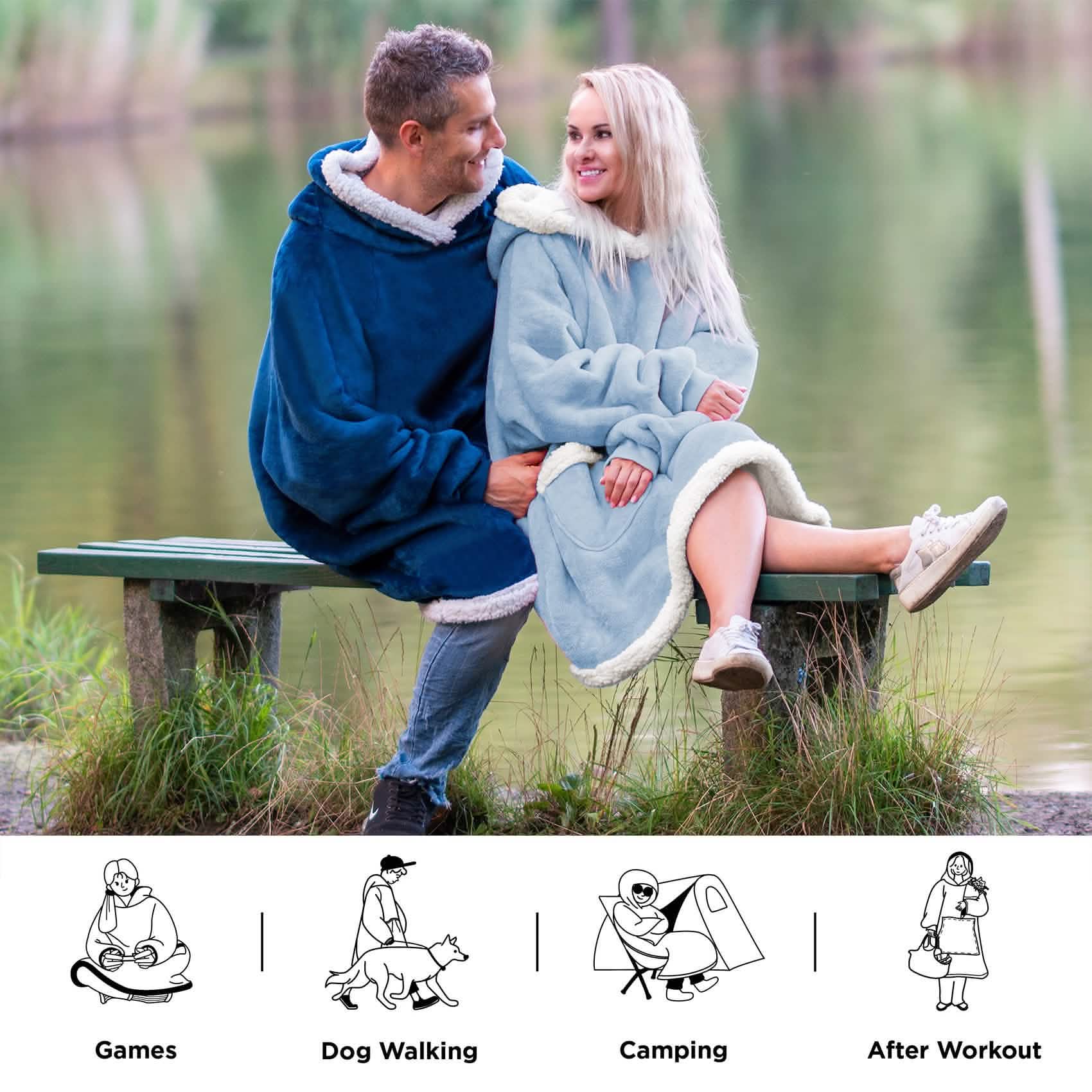 Sherpa Fleece Blanket Hoodie - Image 9
