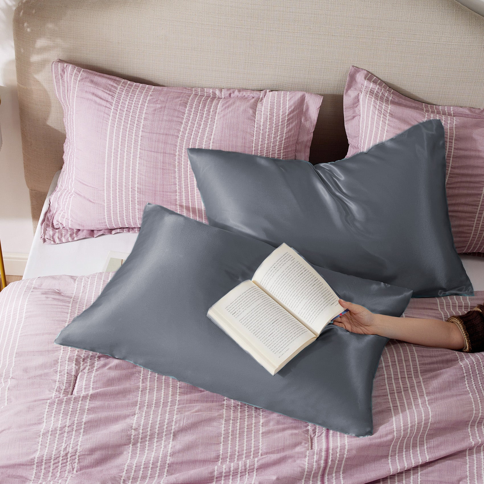 Solid Satin Pillowcase - Image 9