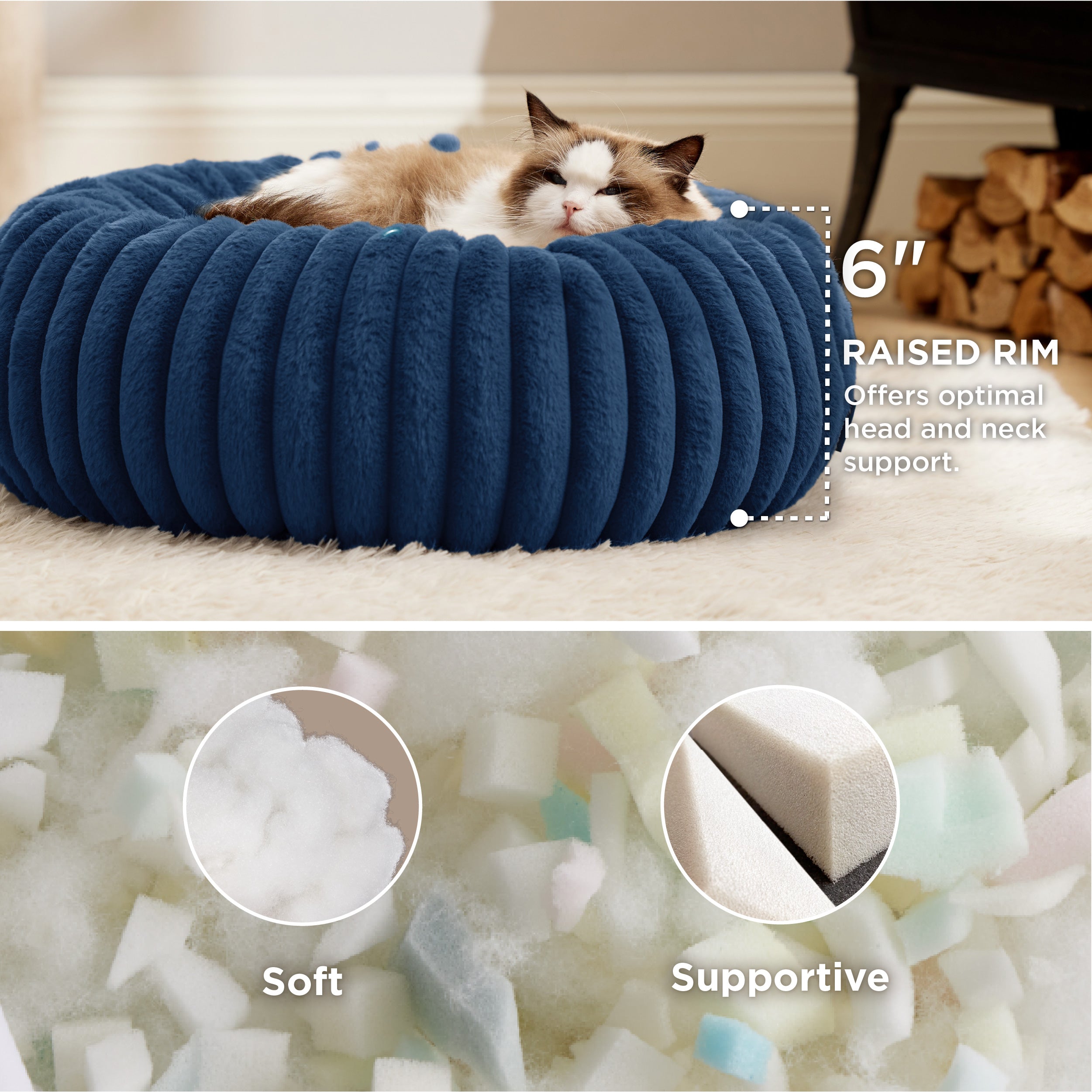 ComfyFleece Donut Dog Bed - Image 3