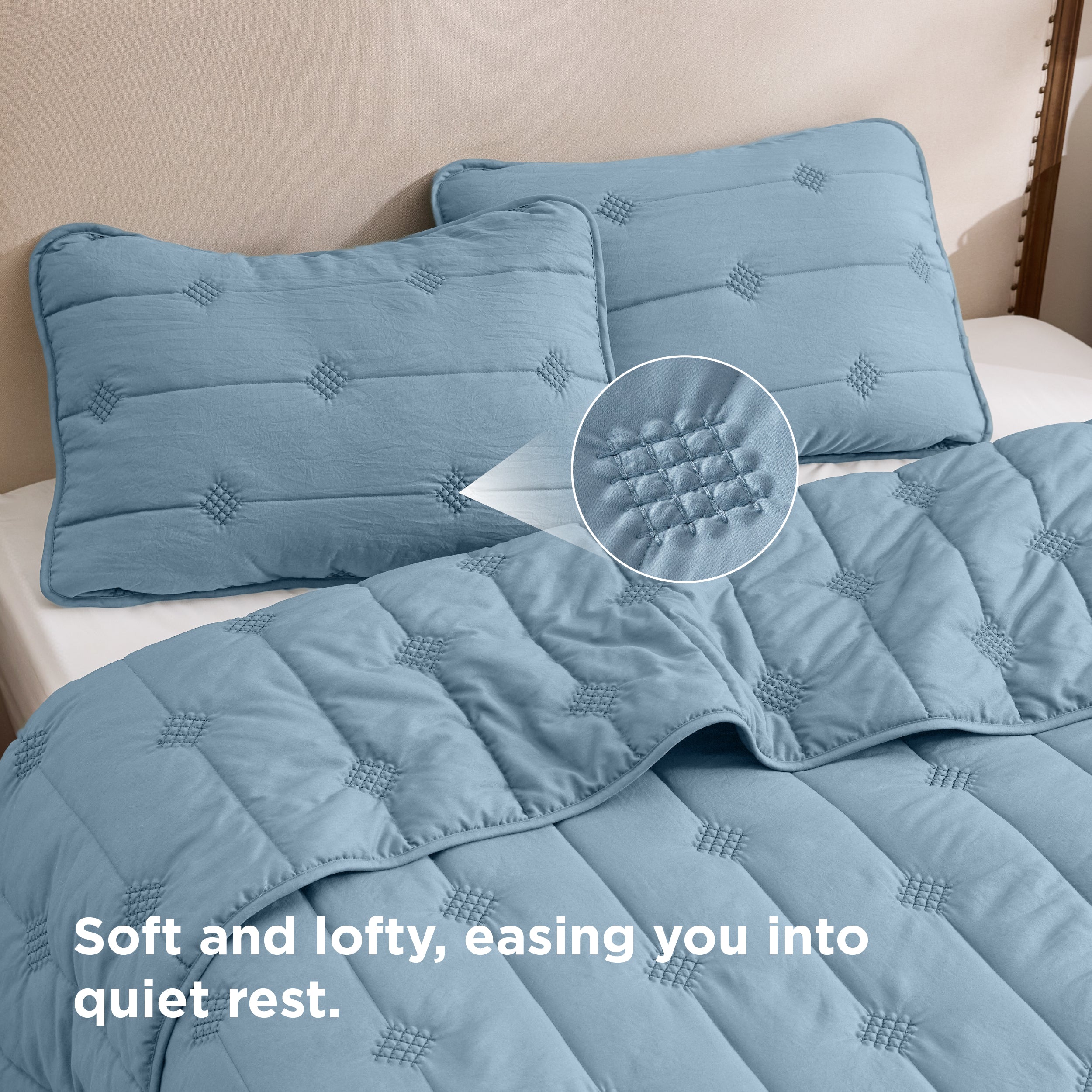 Prewashed Diamond Quilt Set - Image 22