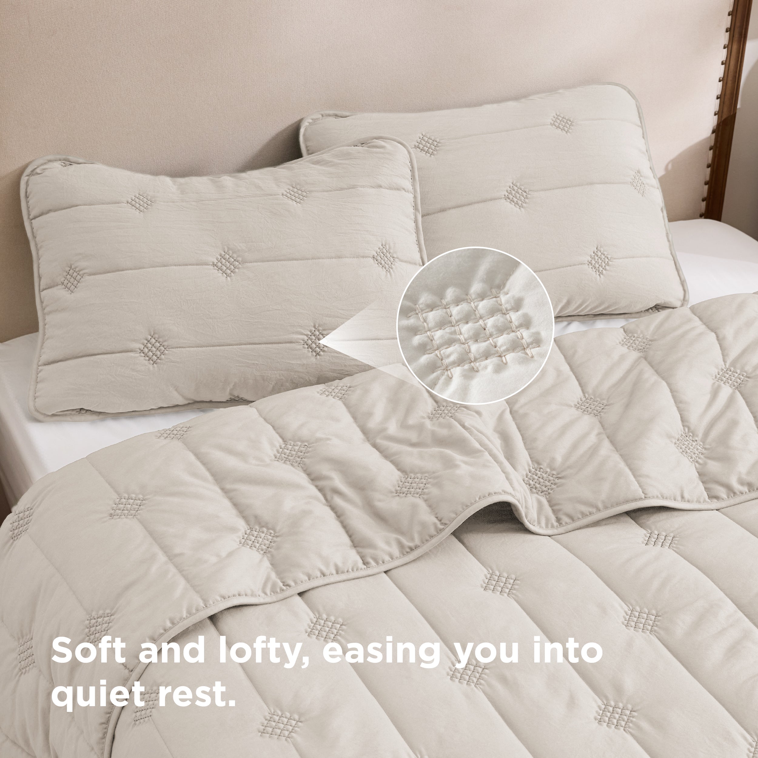 Prewashed Diamond Quilt Set - Image 16