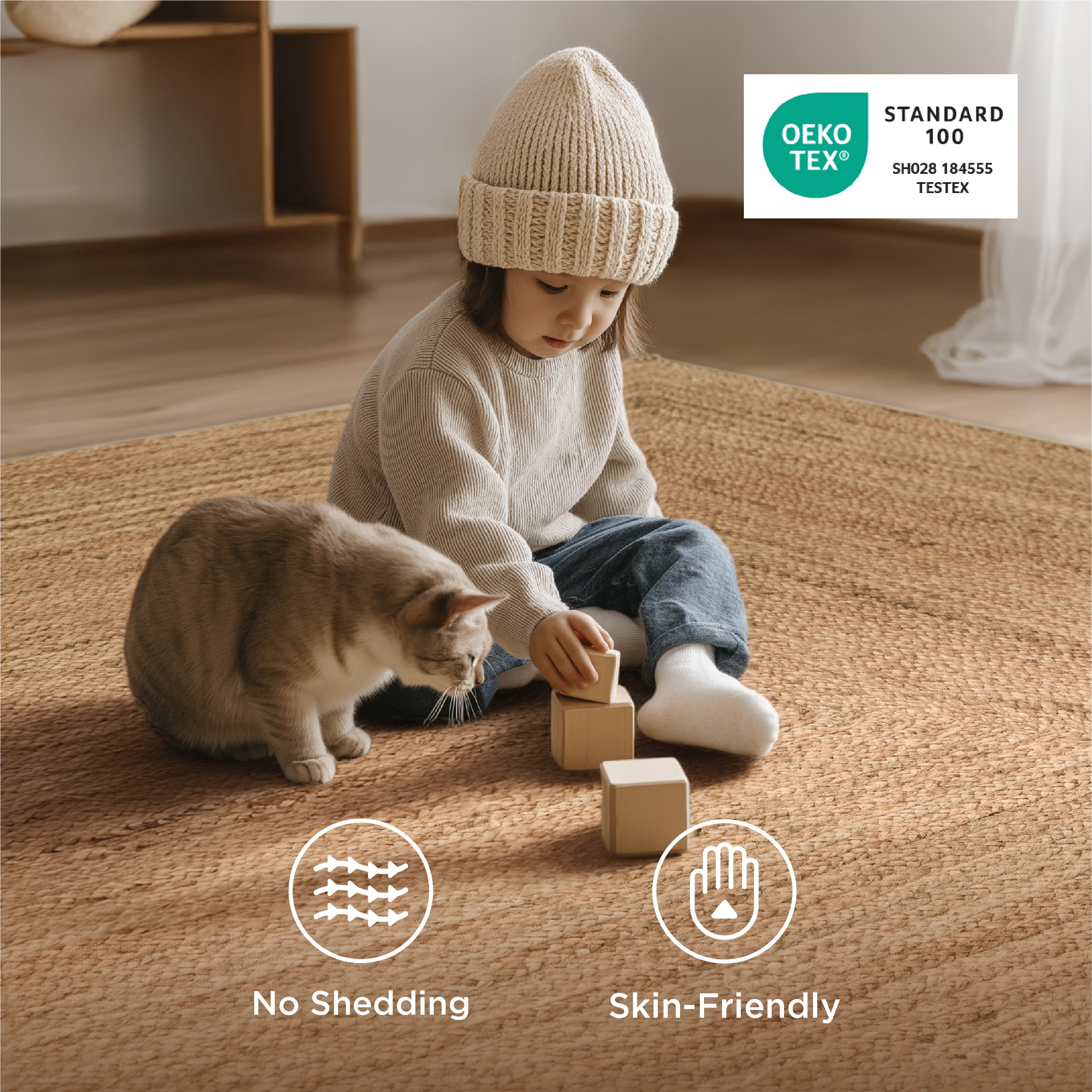 Faux Cashmere Jute-Look Area Rug - Image 5