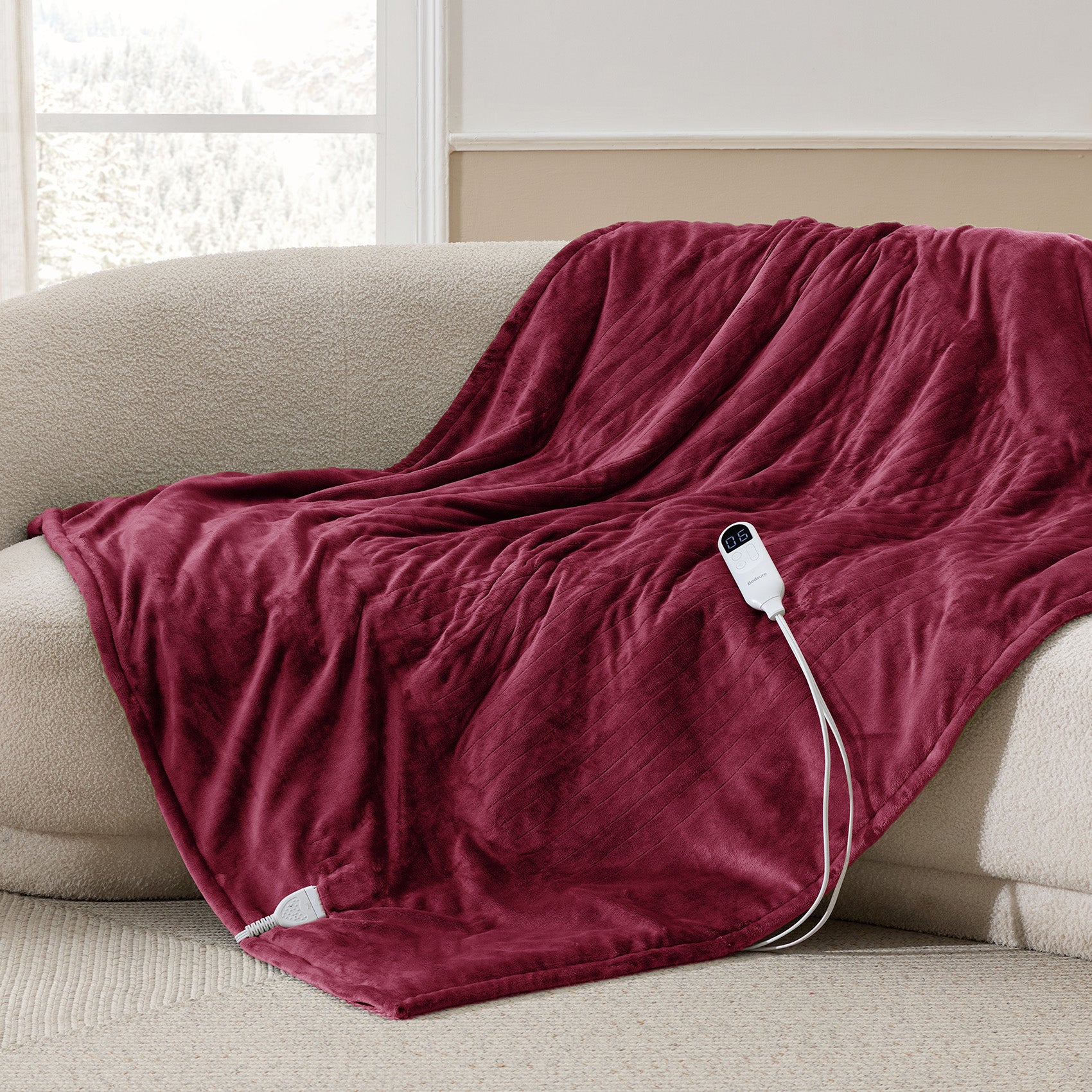 Solid Flannel Heated Blanket - Image 20