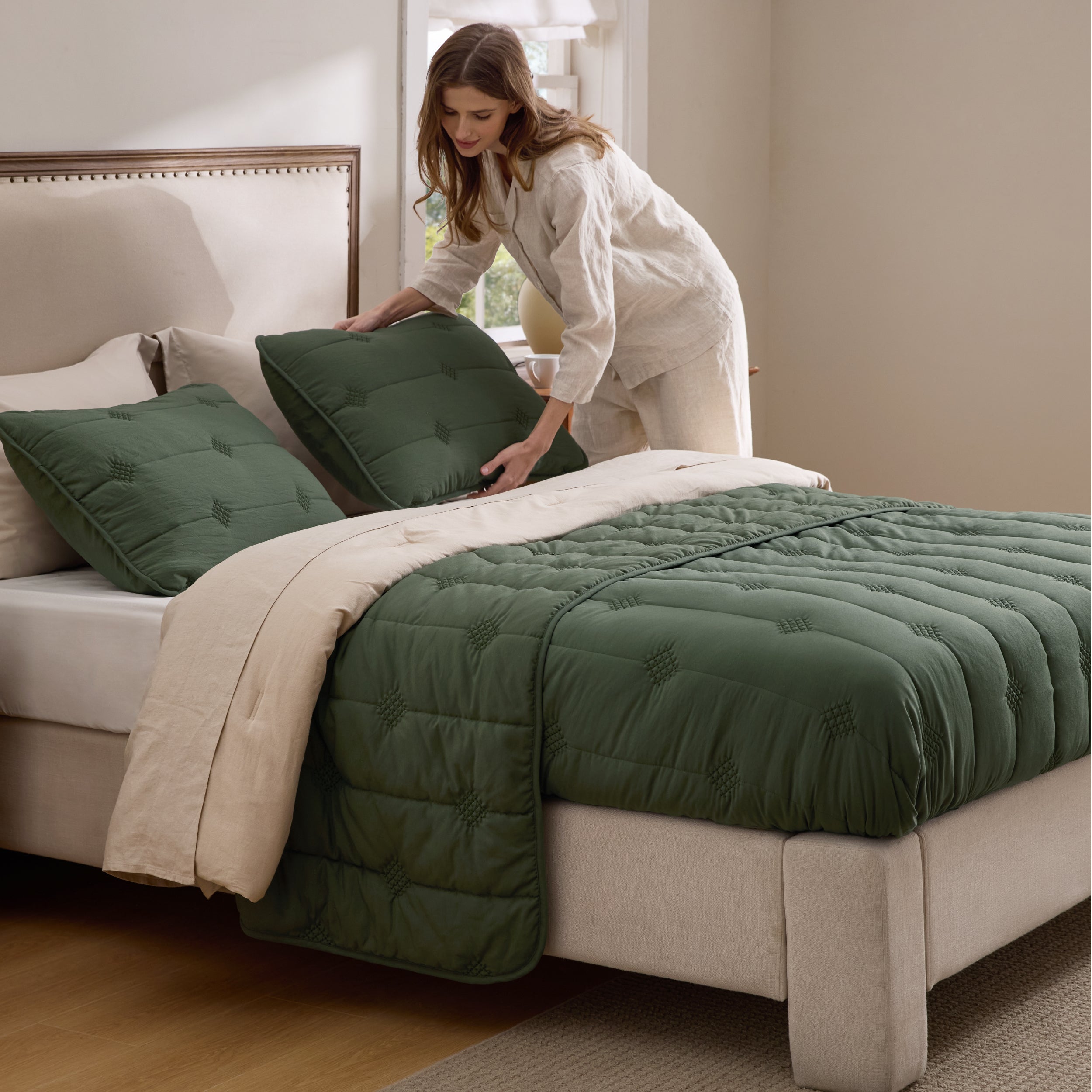 Prewashed Diamond Quilt Set - Image 6