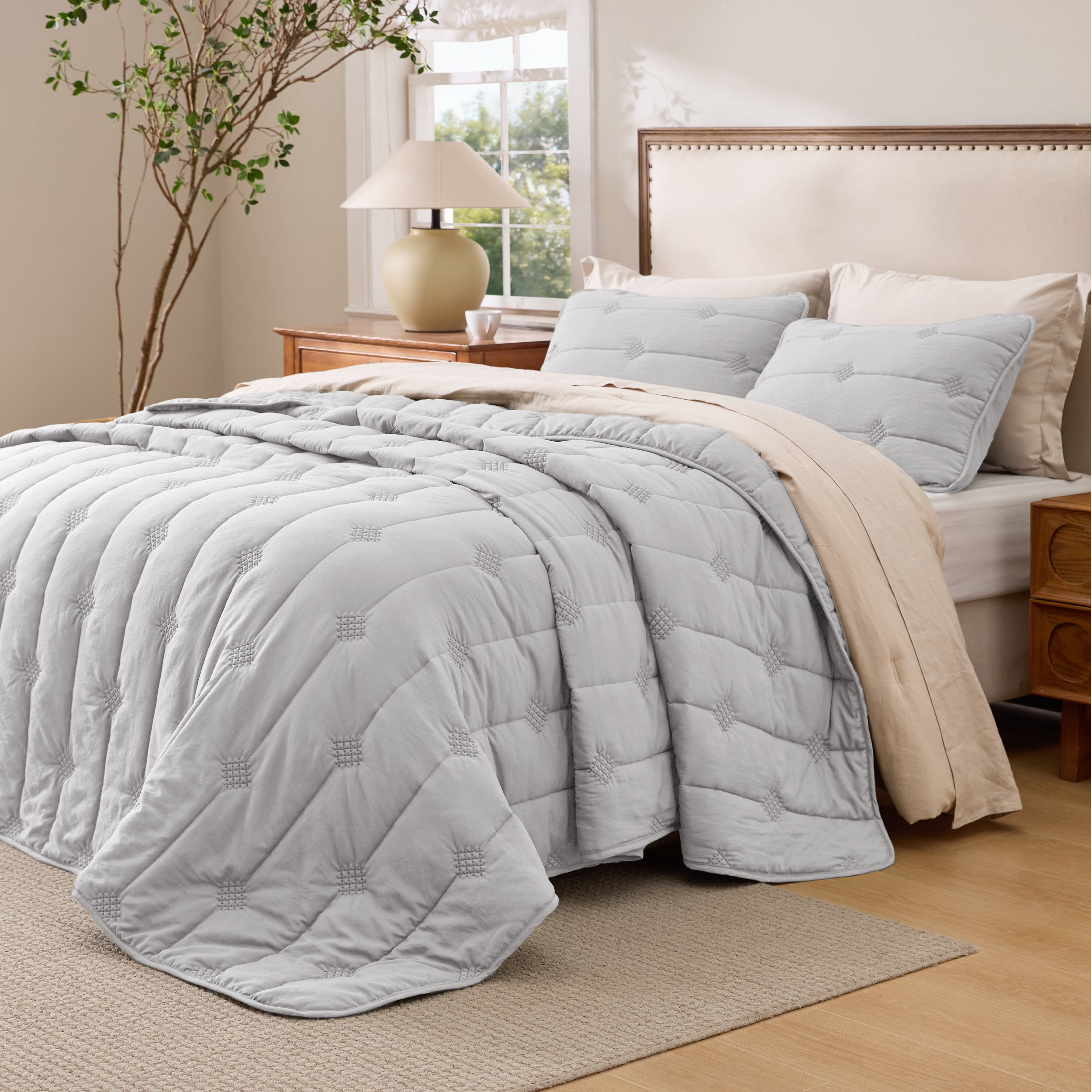 Prewashed Diamond Quilt Set - Image 12