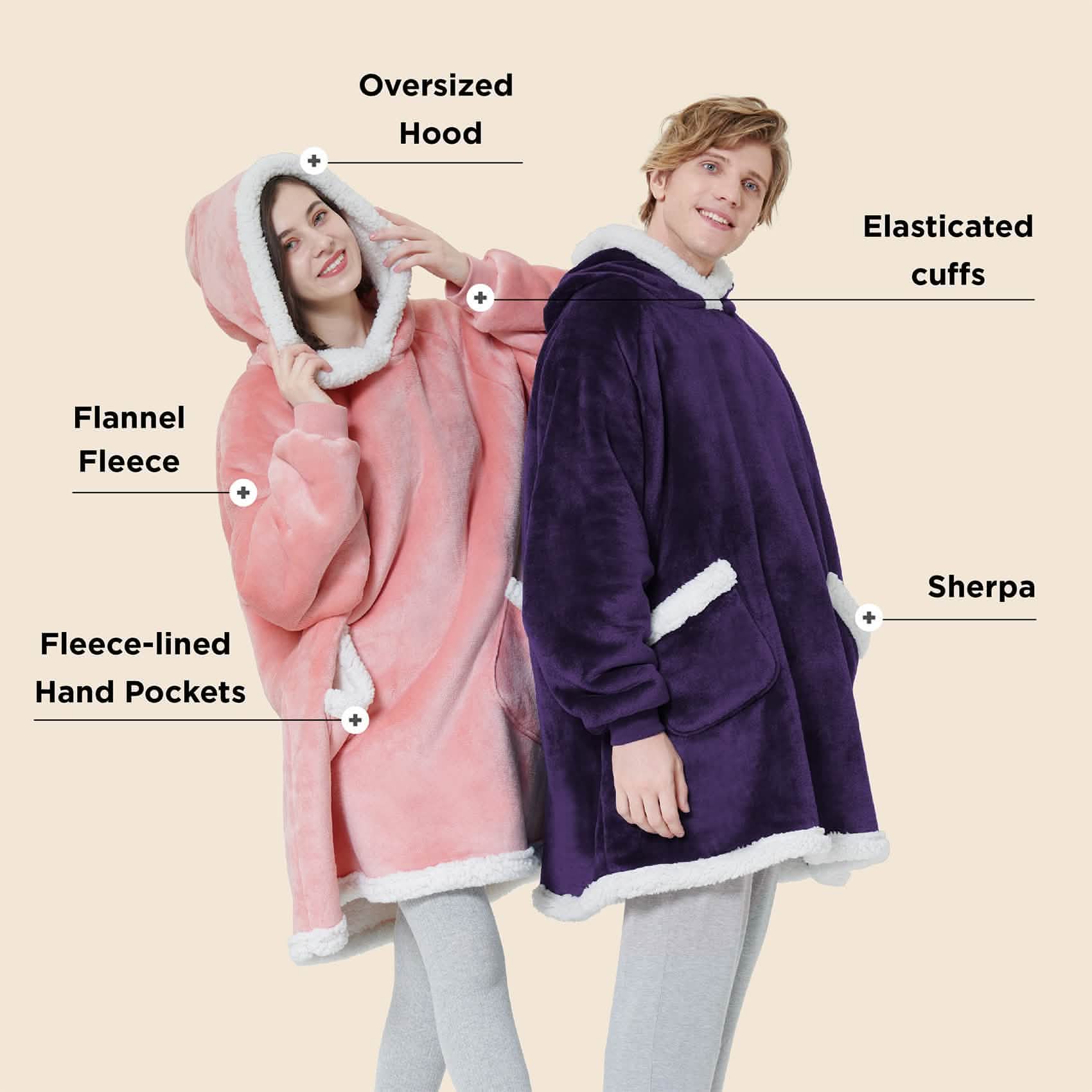 Sherpa Fleece Blanket Hoodie - Image 18
