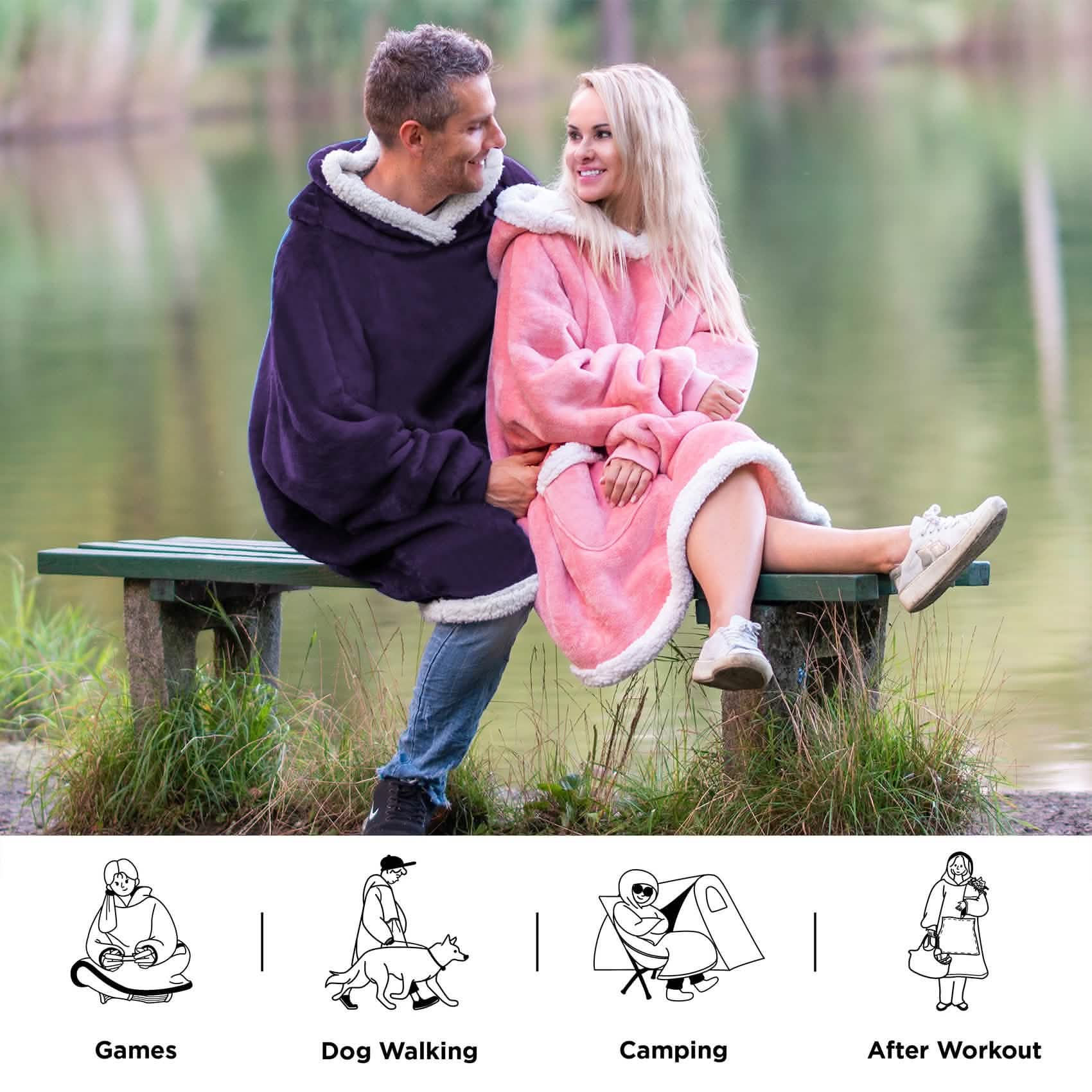 Sherpa Fleece Blanket Hoodie - Image 20