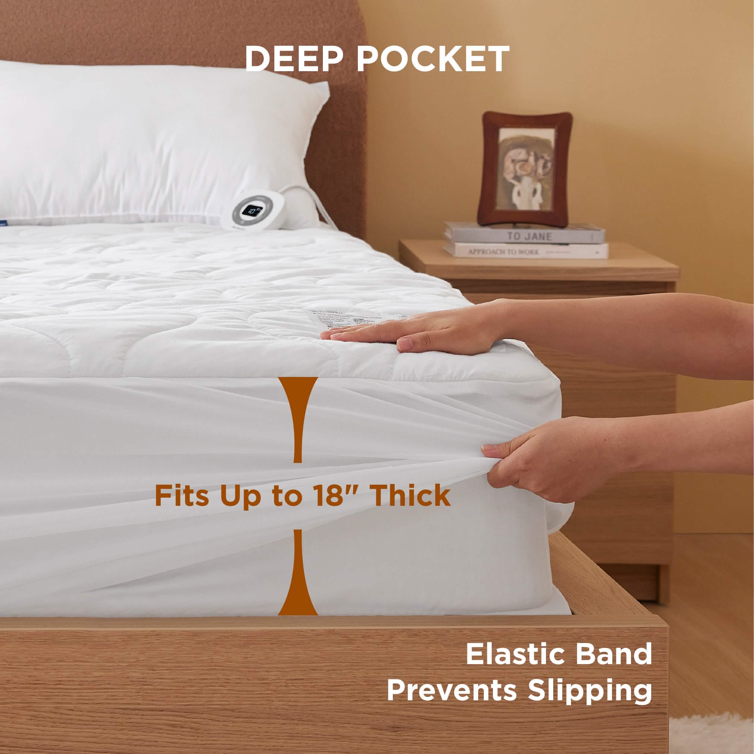 Waterproof Cotton Heated Mattress Pad - Image 7