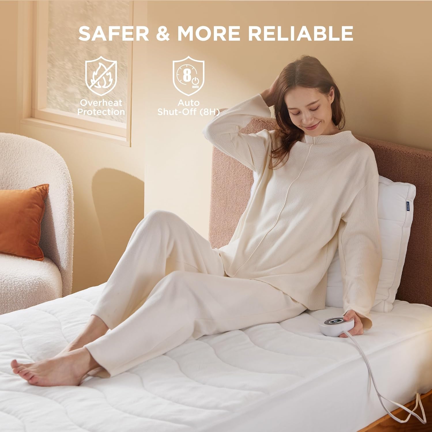 Coral Fleece Heated Mattress Pad - Image 15