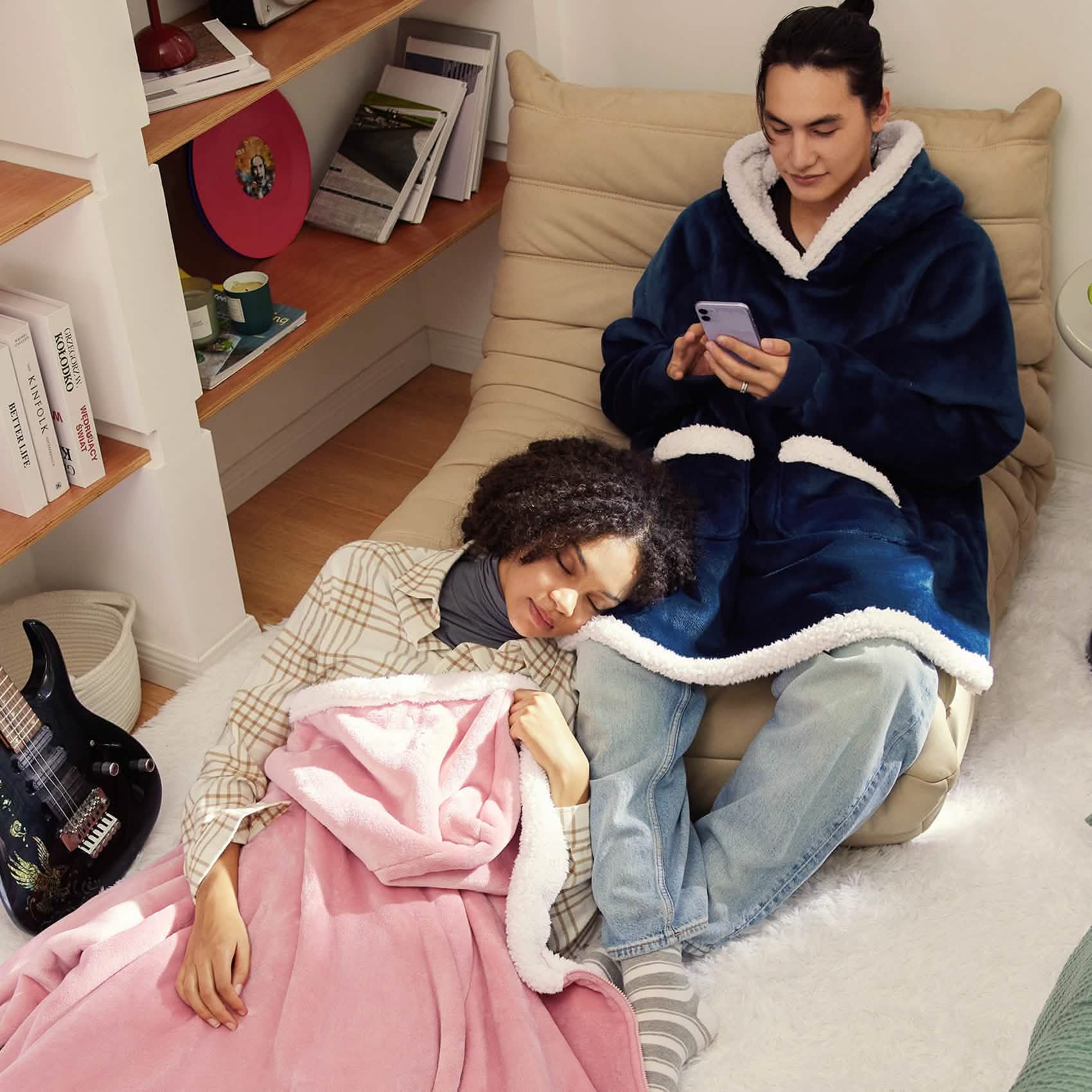 Sherpa Fleece Blanket Hoodie - Image 4