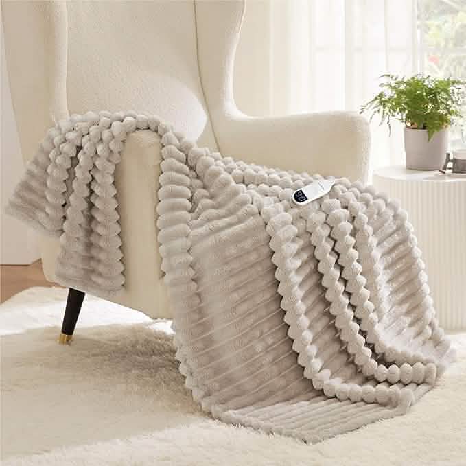 Striped Flannel Heated Blanket - Image 16