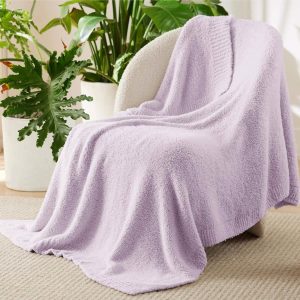Feather Yarn Throw Blanket
