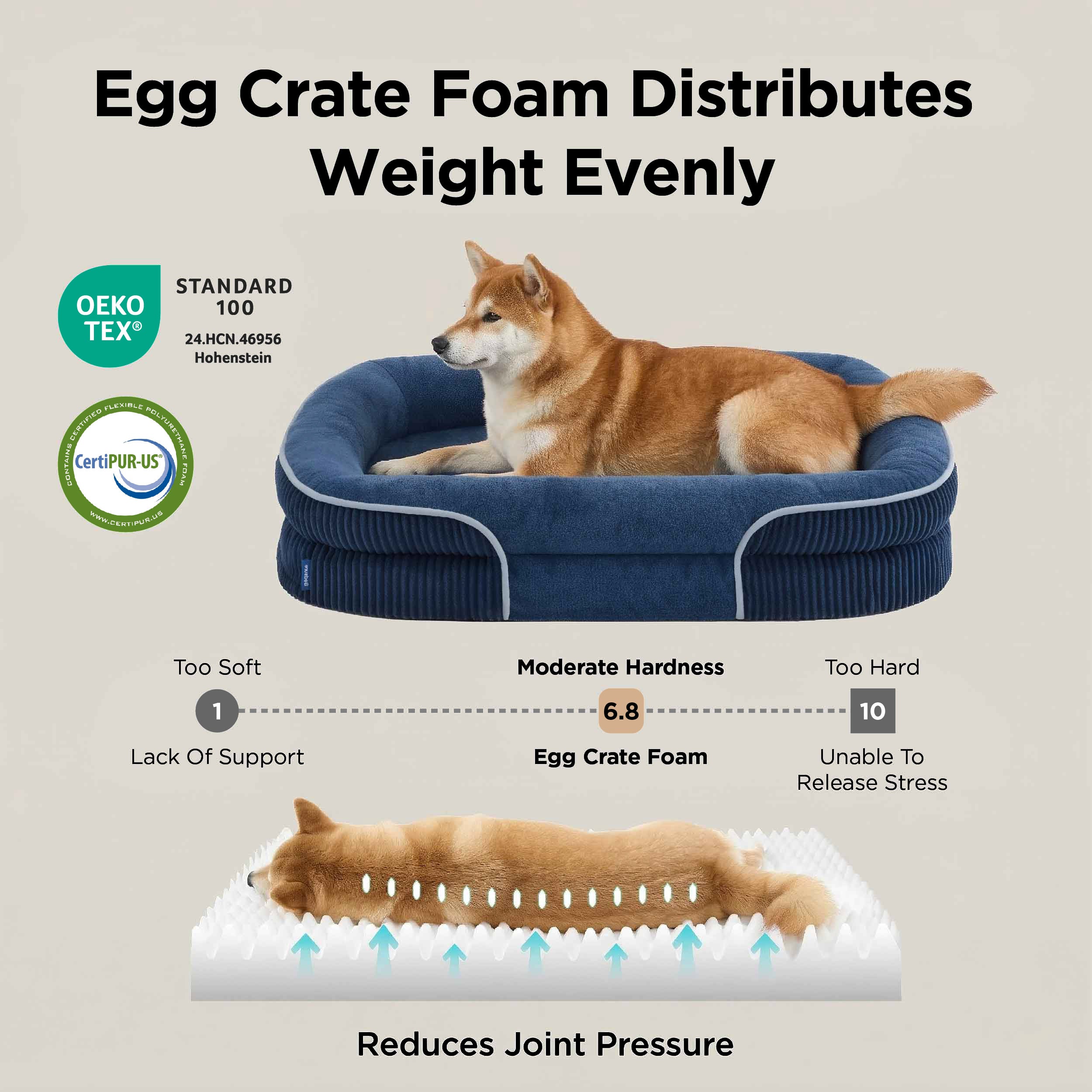 Oval Bolster Dog Bed - Image 4