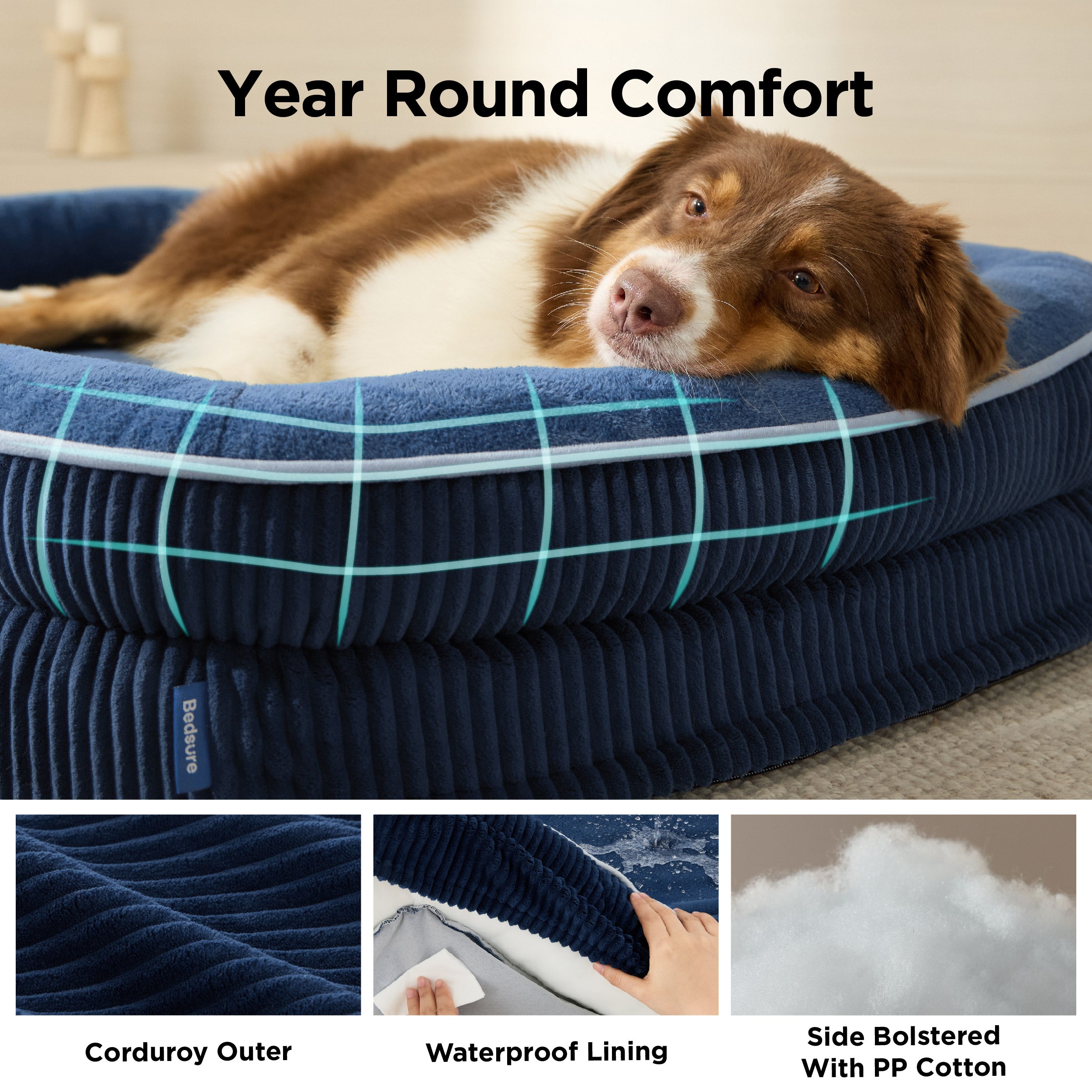 Oval Bolster Dog Bed - Image 3