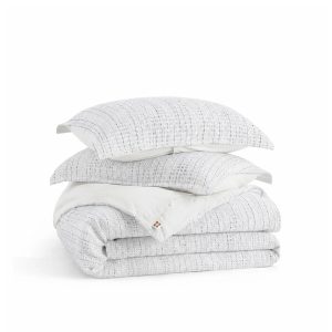PureWoven  Cotton Waffle Space-Dyed Duvet Cover Set
