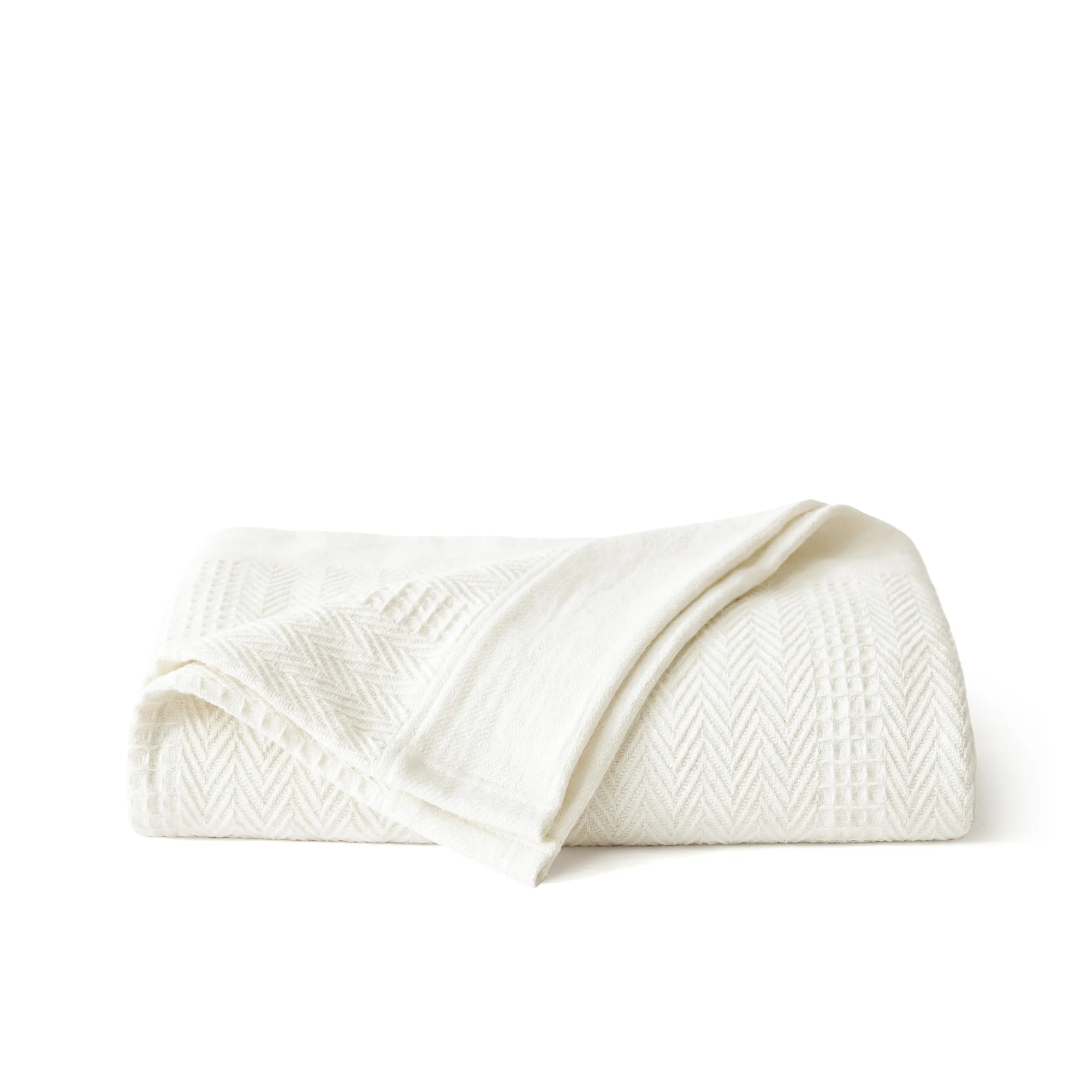 PureWoven Organic Cotton Waffle Herringbone Blanket - Image 7