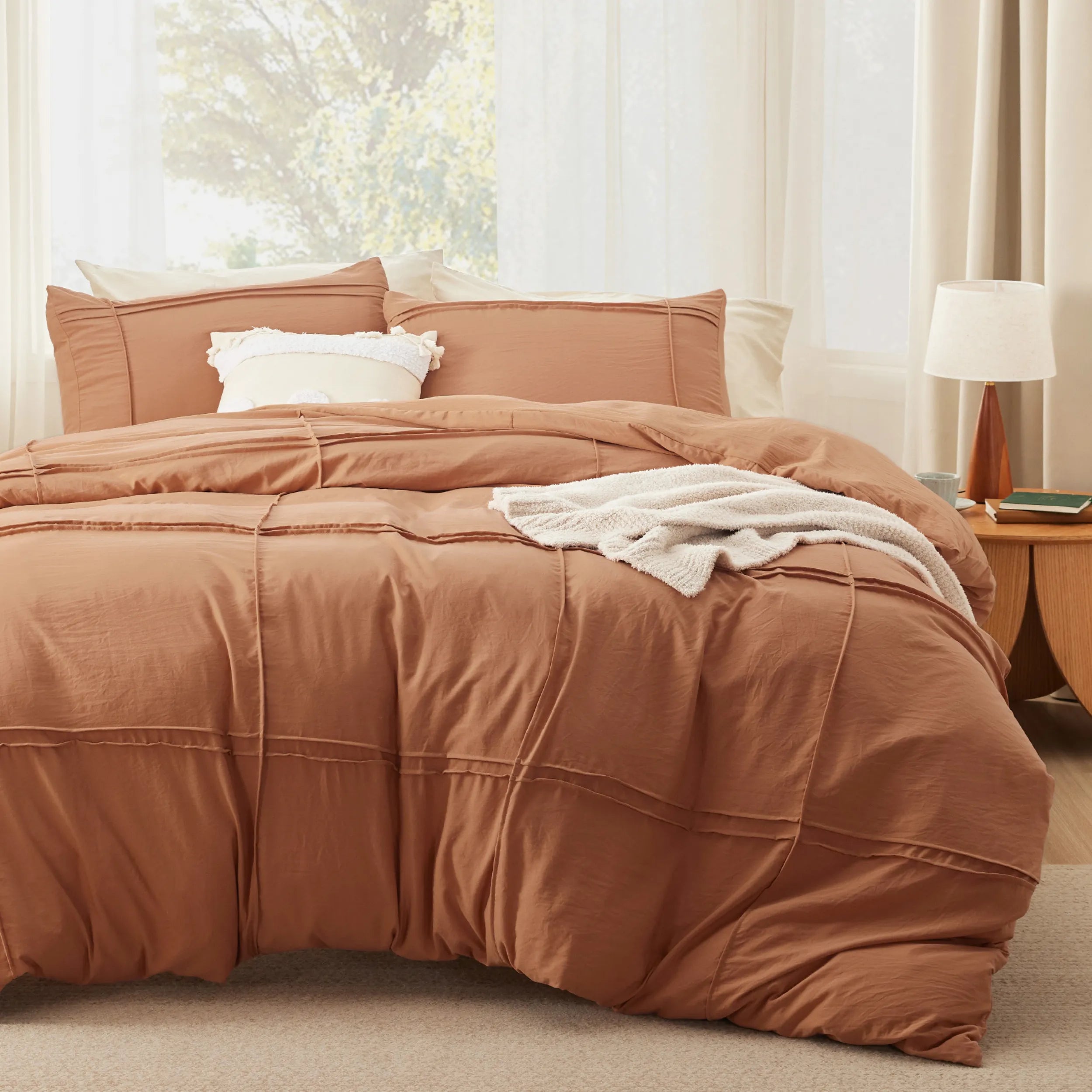 Striped Tufted Embroidery Duvet Cover Set - Image 14