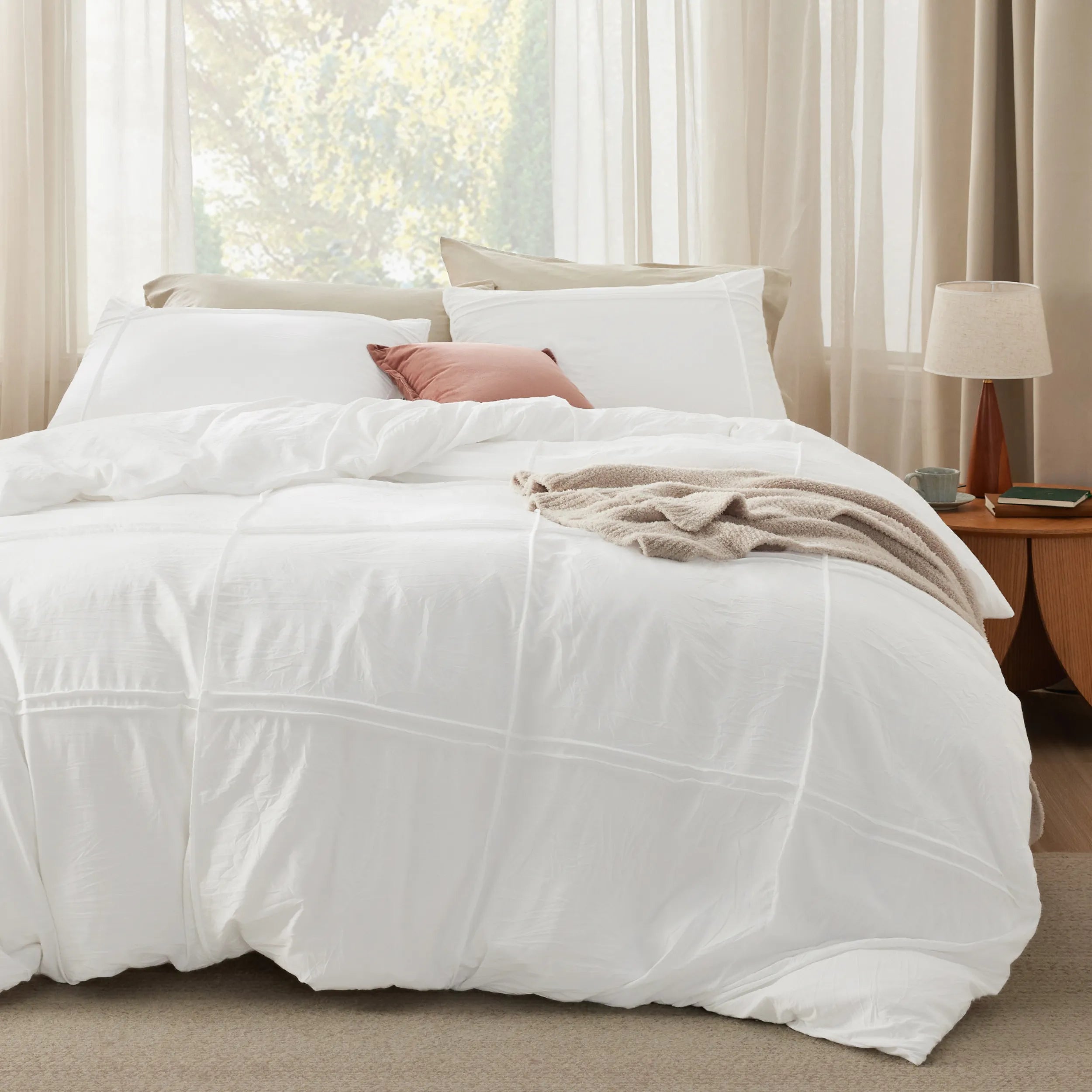 Striped Tufted Embroidery Duvet Cover Set - Image 2
