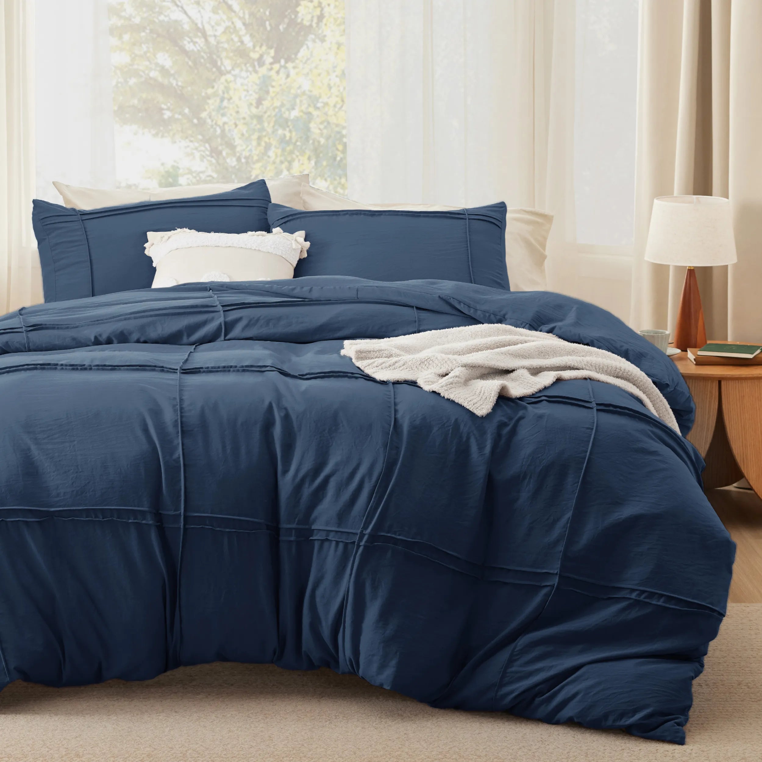 Striped Tufted Embroidery Duvet Cover Set - Image 29