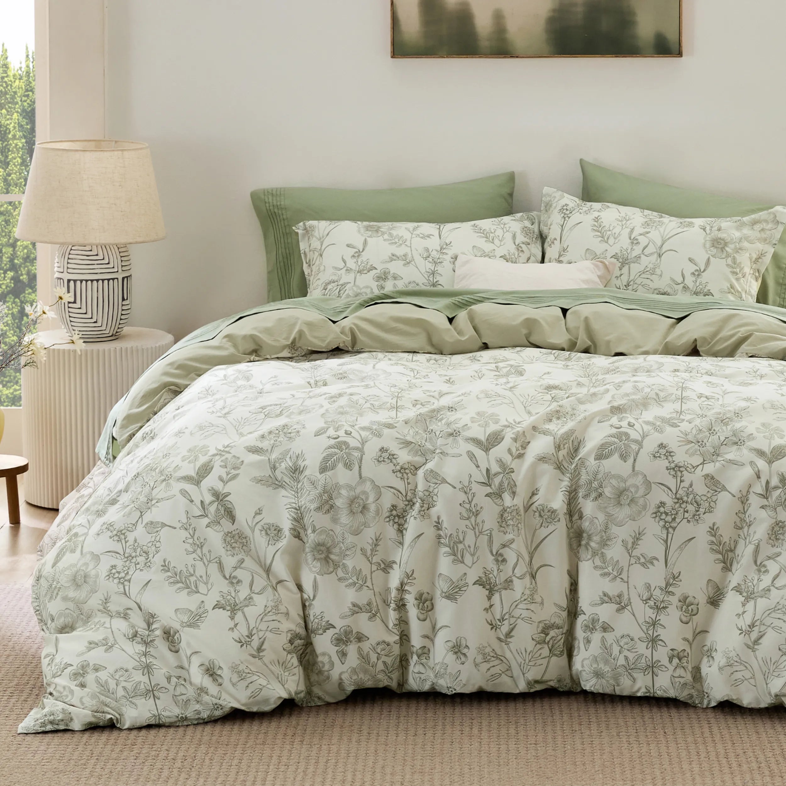 PureWoven 100% Cotton Patterned Duvet Cover Set - Image 14