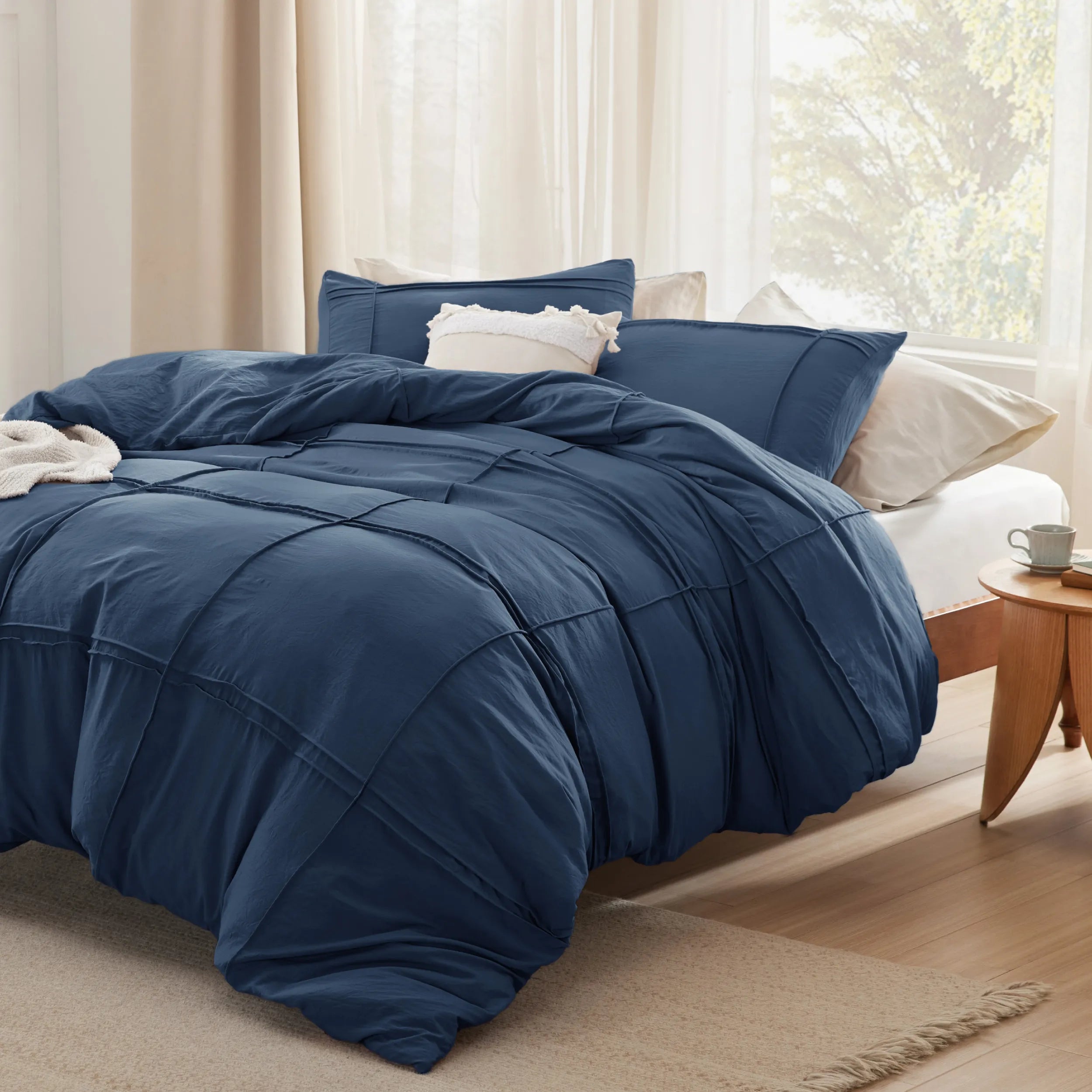 Striped Tufted Embroidery Duvet Cover Set - Image 30