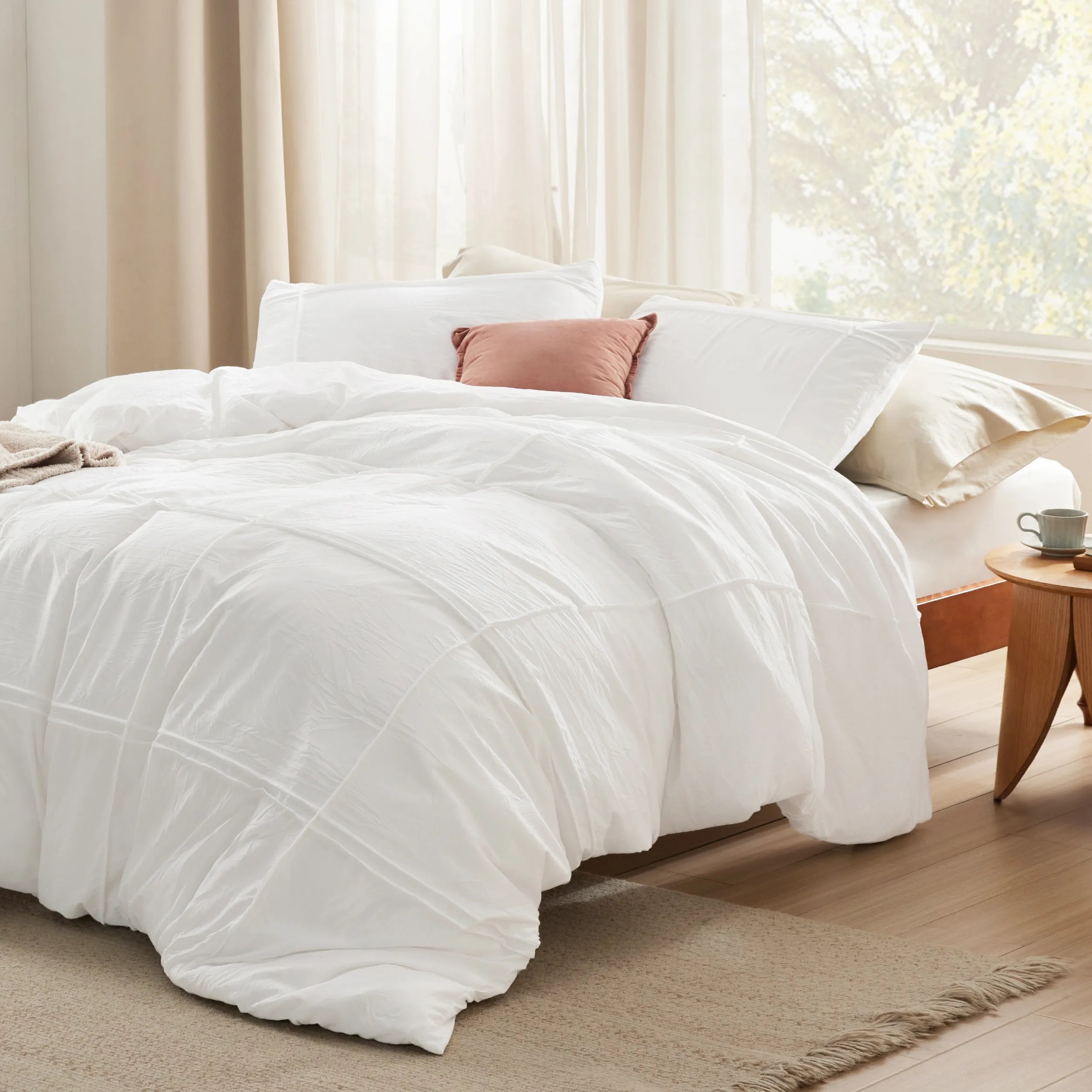 Striped Tufted Embroidery Duvet Cover Set - Image 4