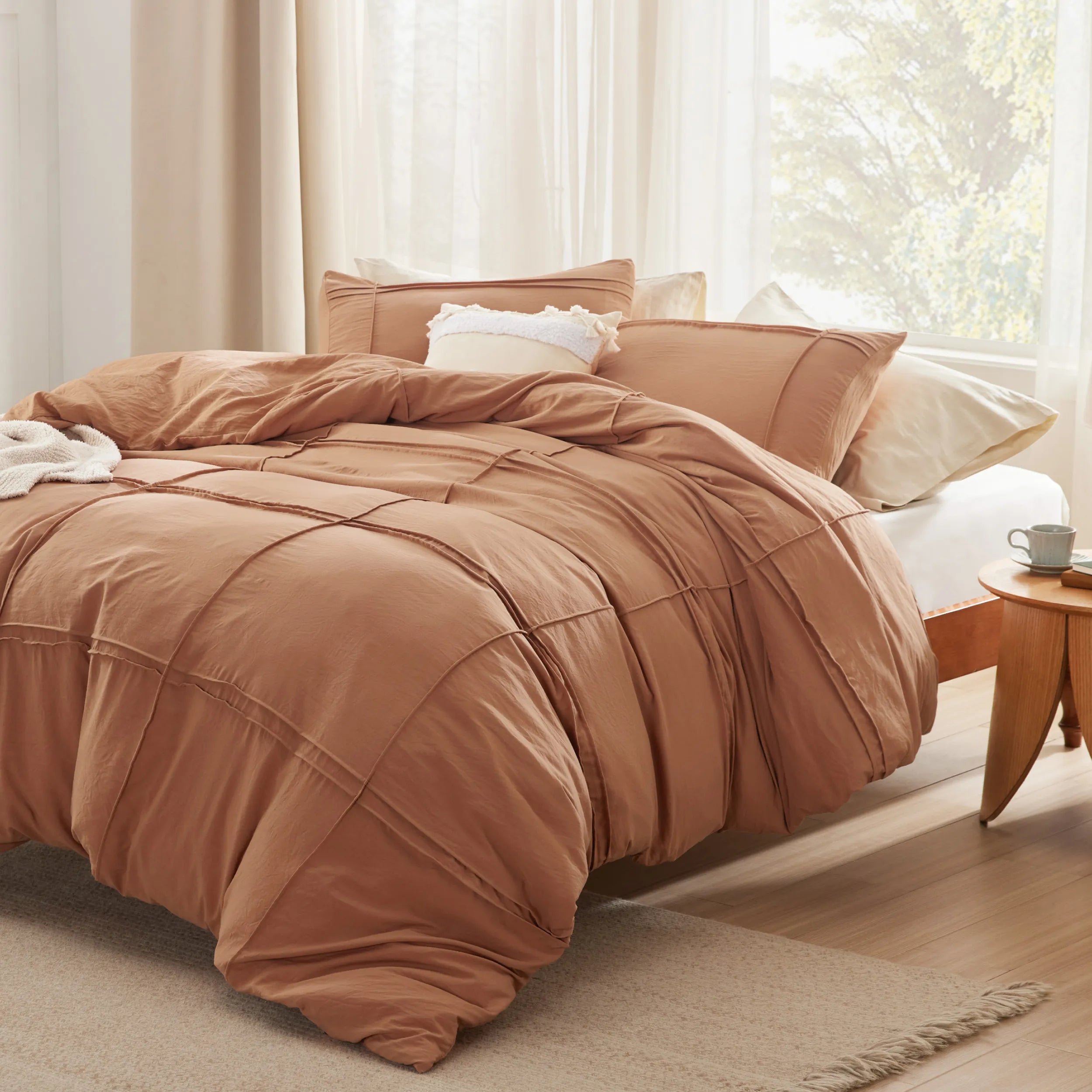 Striped Tufted Embroidery Duvet Cover Set - Image 15