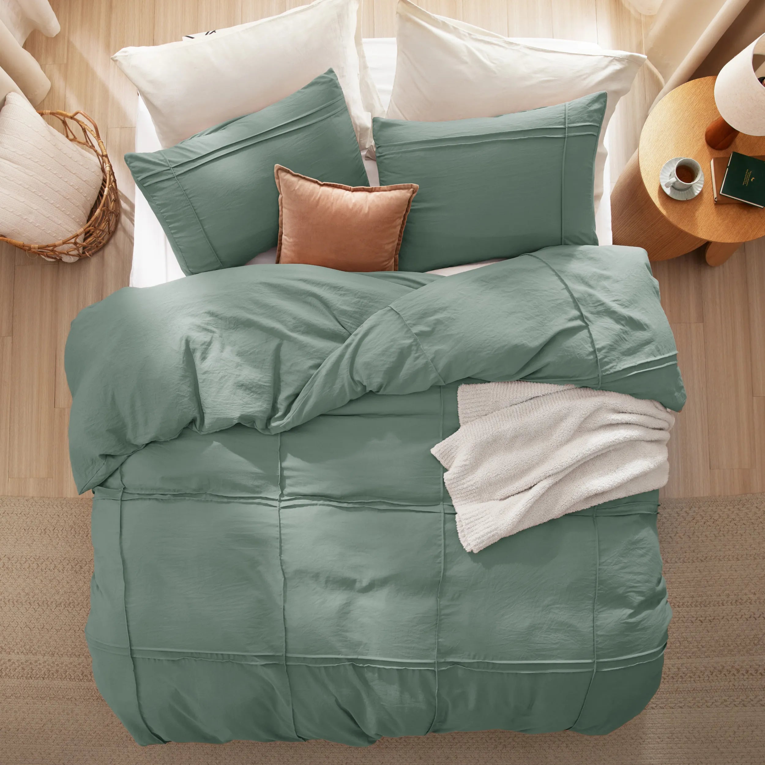 Striped Tufted Embroidery Duvet Cover Set - Image 27